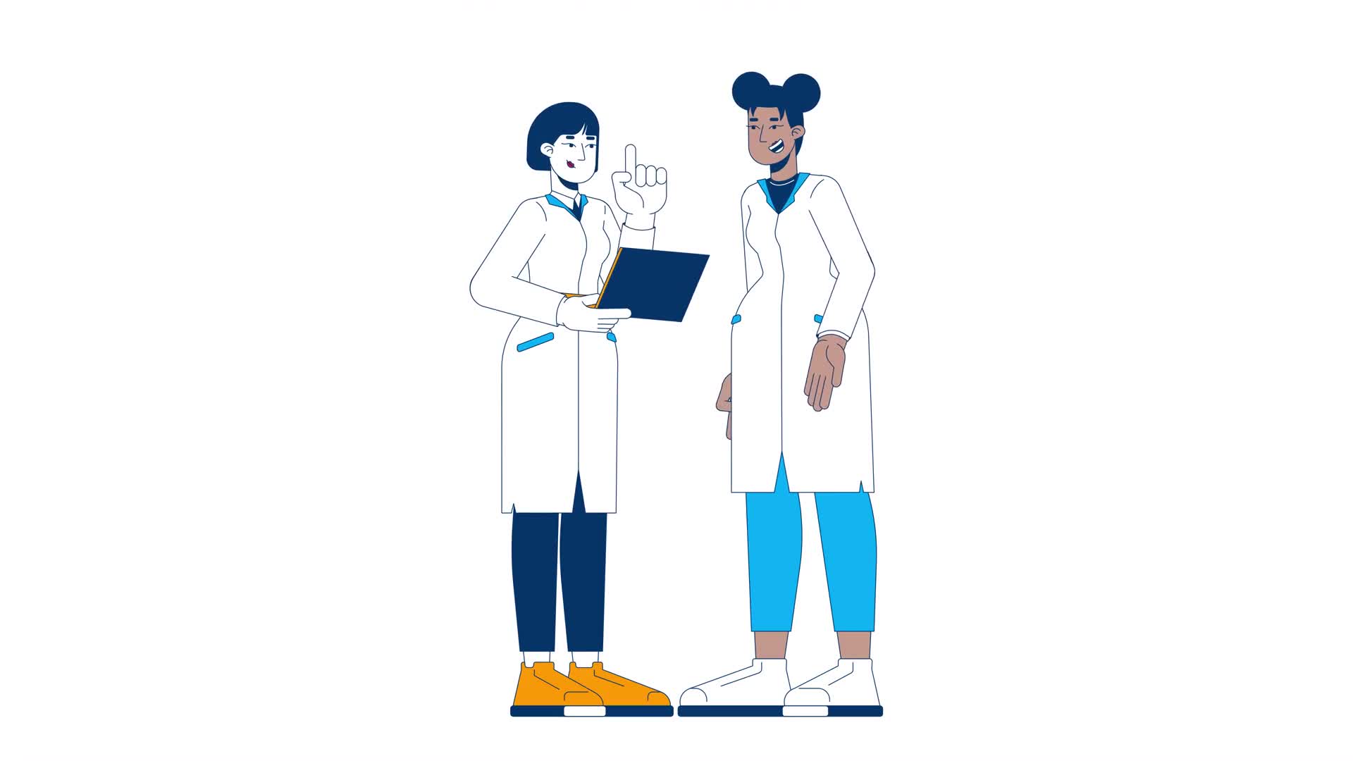 Female STEM Scientists Collaborating Research