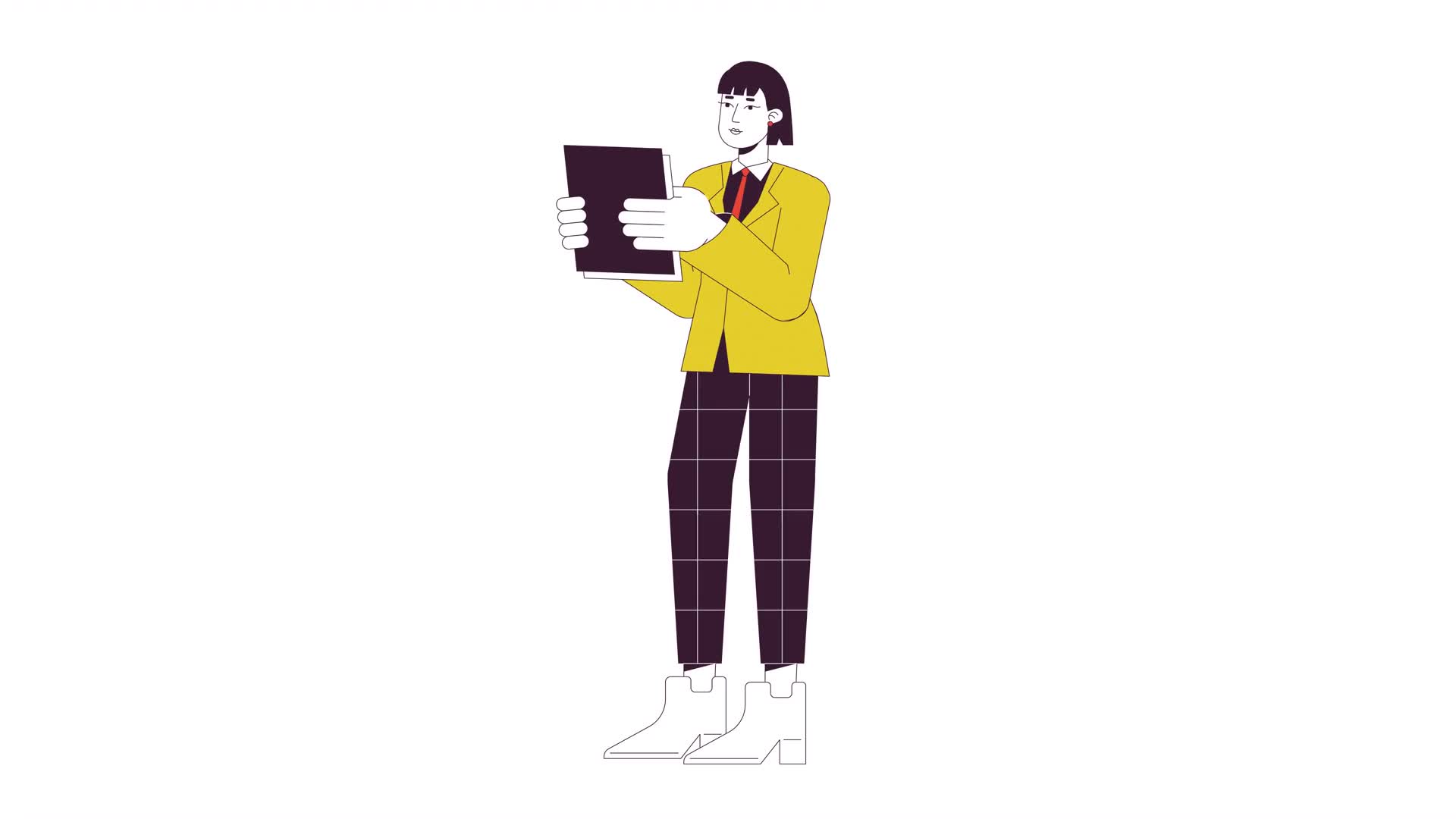 Female office worker animation