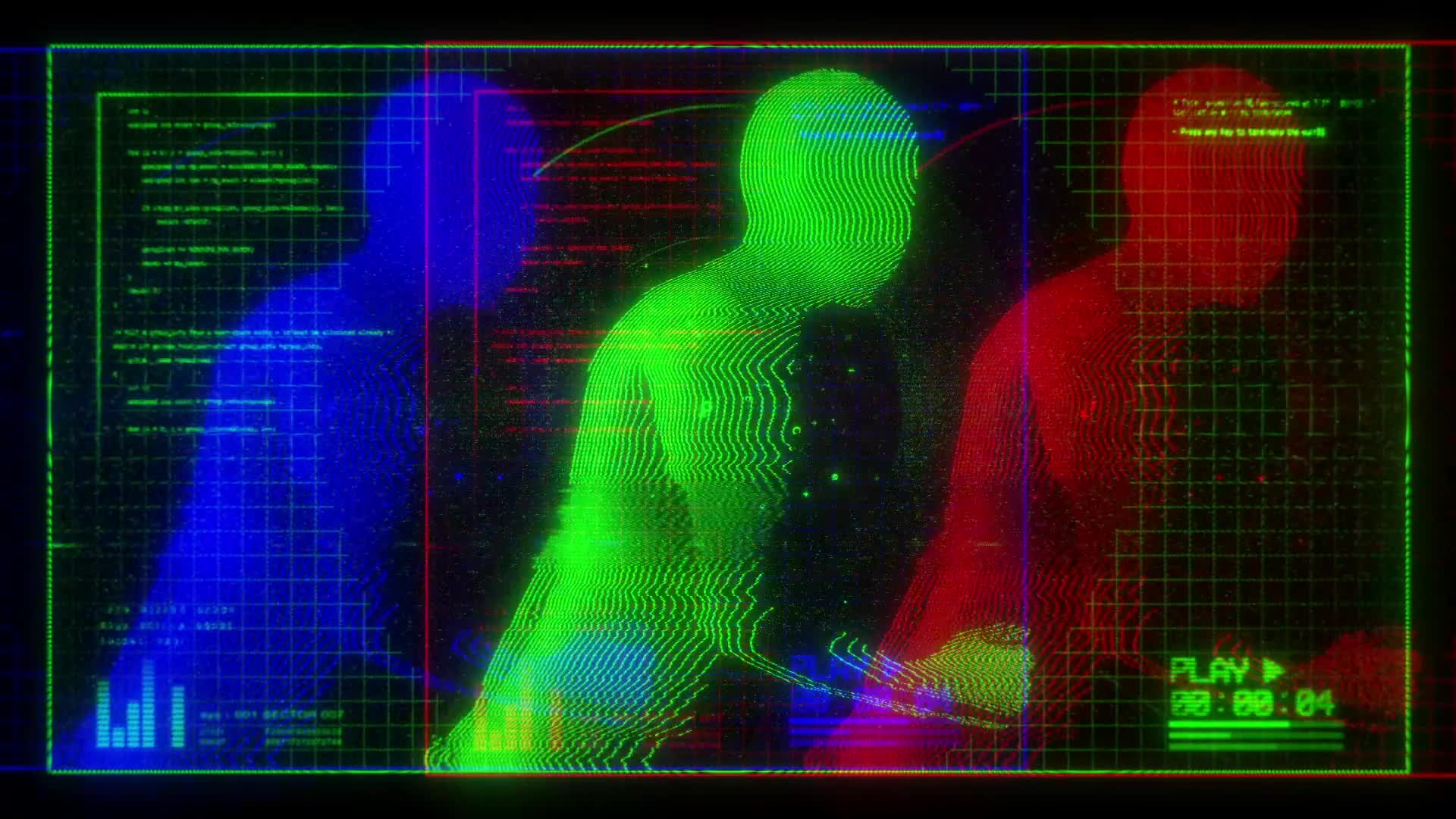 Figure Running RGB Digital Screen