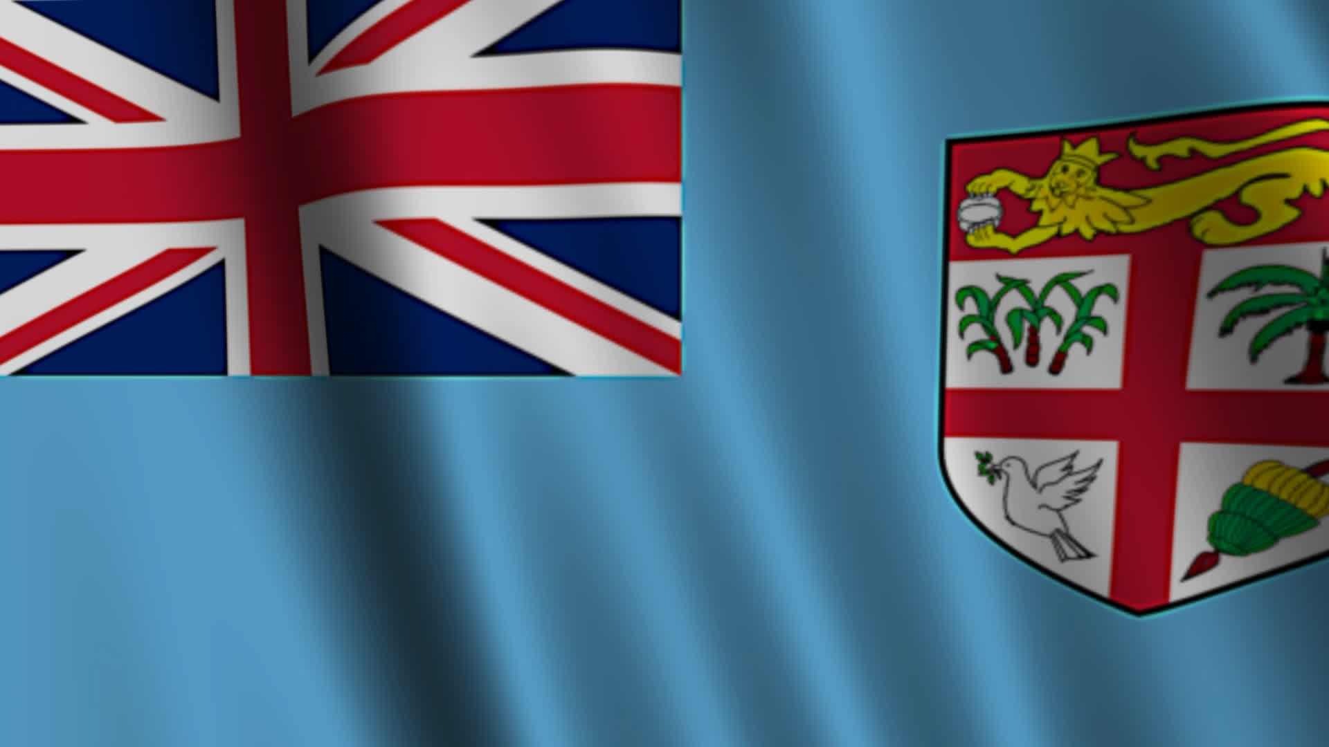 Fiji Flag Waving Background