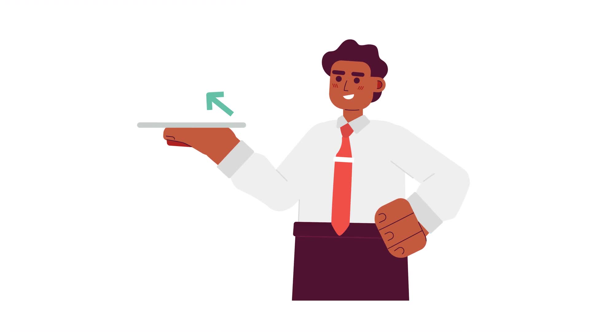 Financial advisor with rising arrow