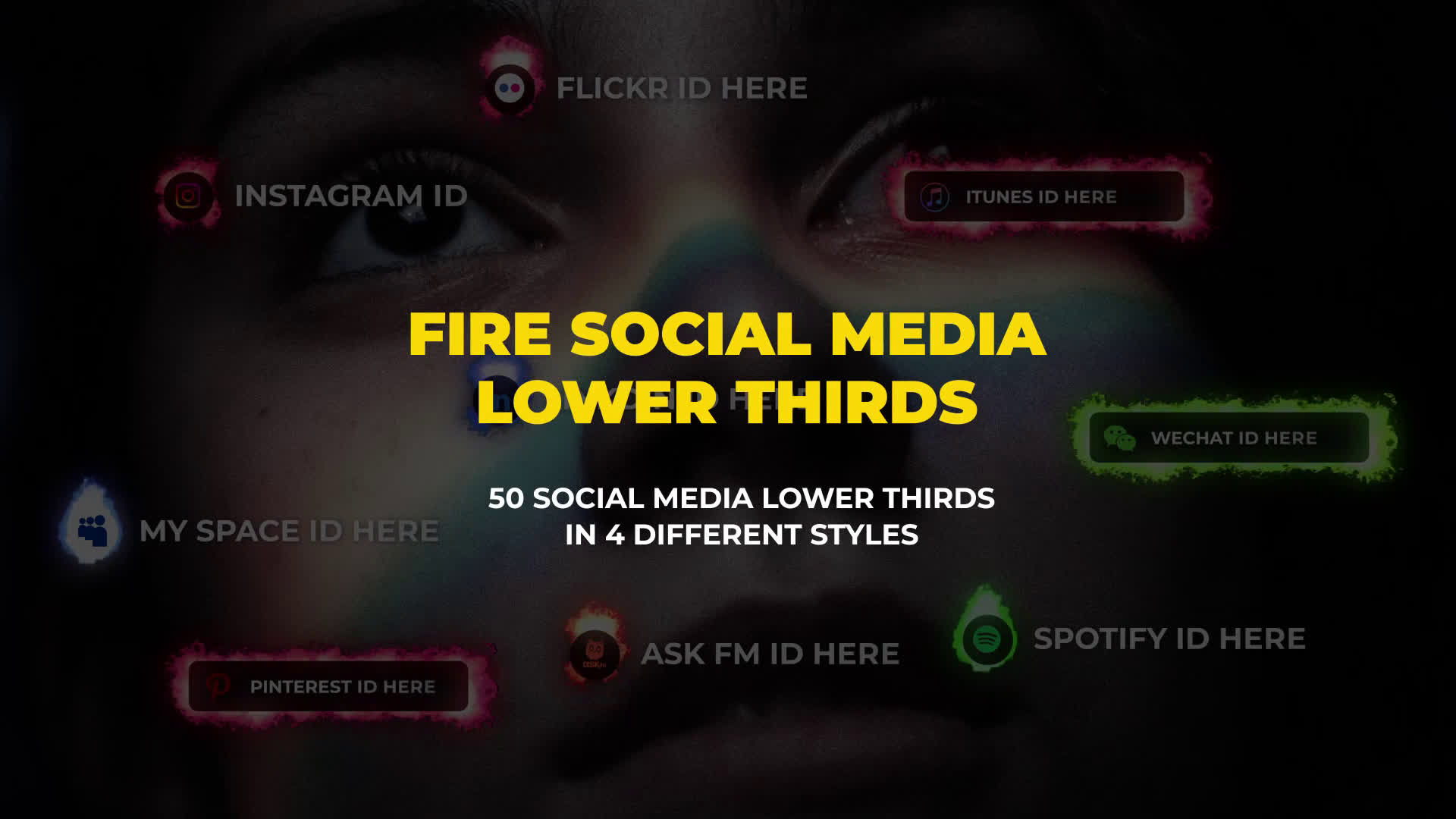 Fire Social Media Lower Thirds