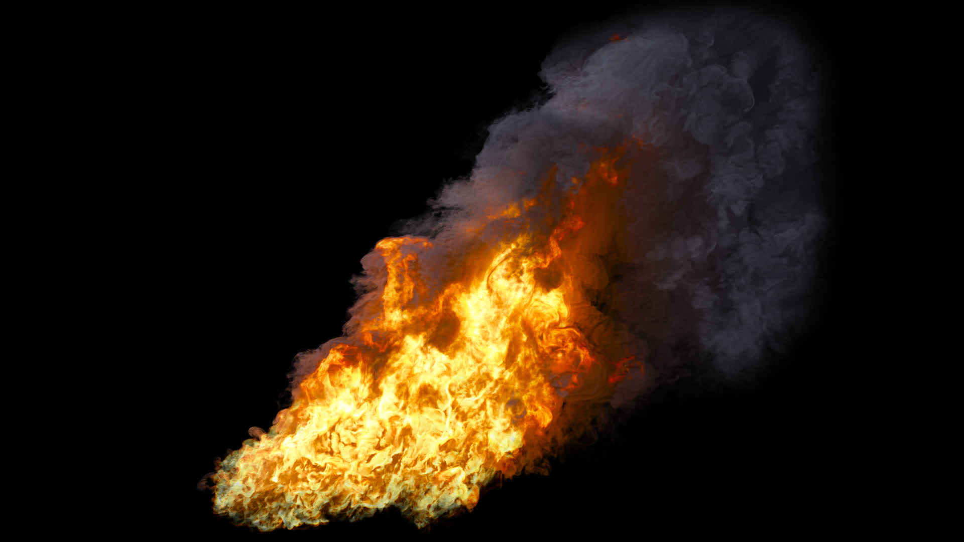 Fire with Smoke On Alpha