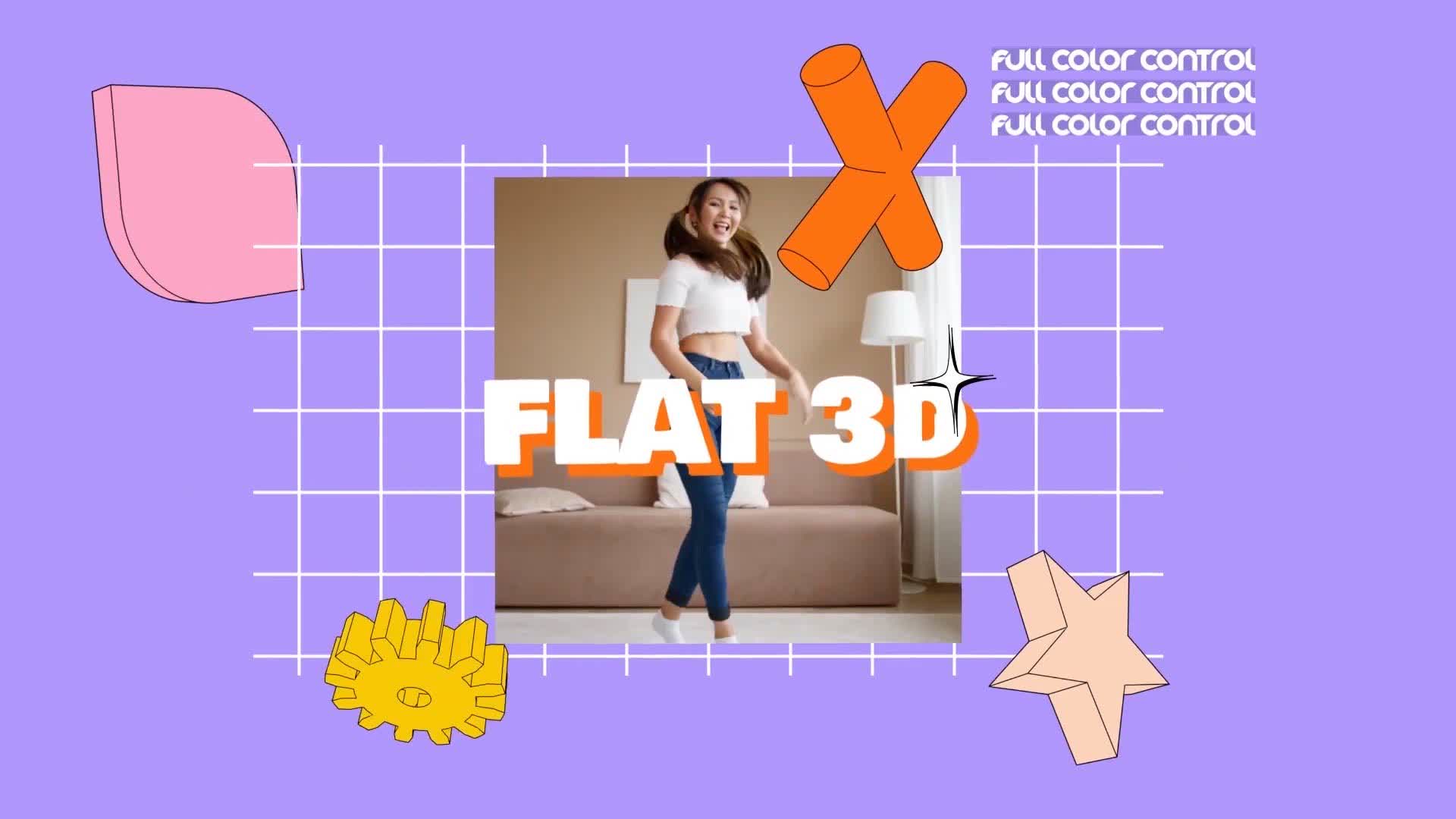 Flat 3D Pop Intro