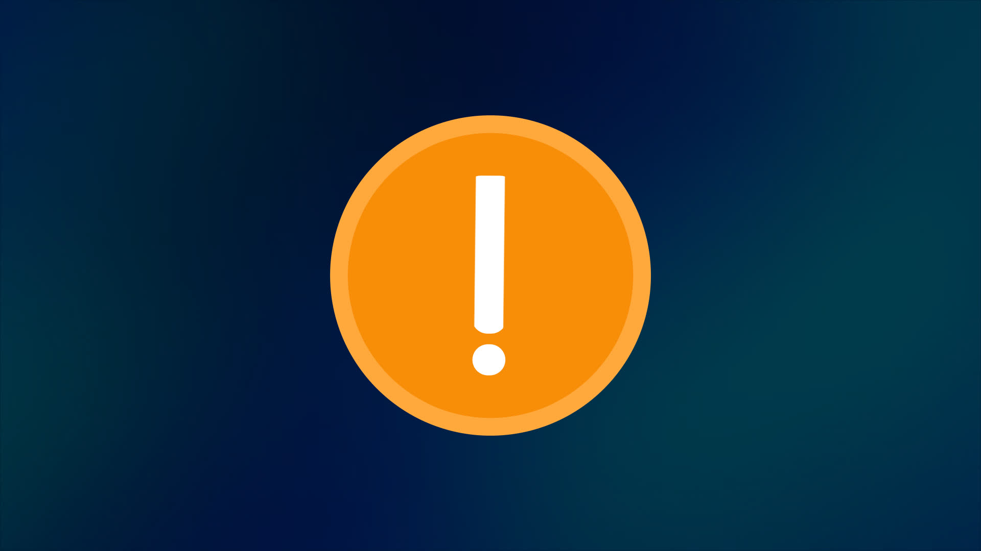 Flat Orange Circle Exclamation Mark