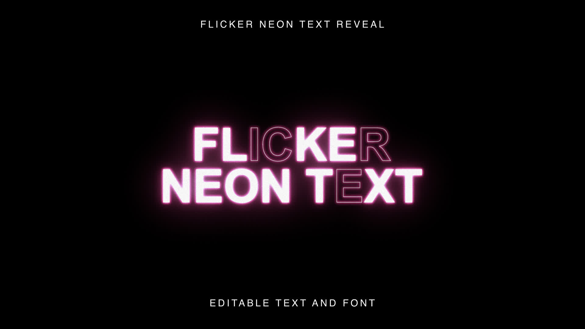 Flicker Neon Text