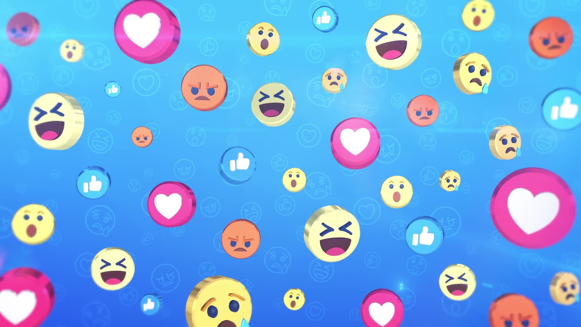 Floating Emoji Media Background