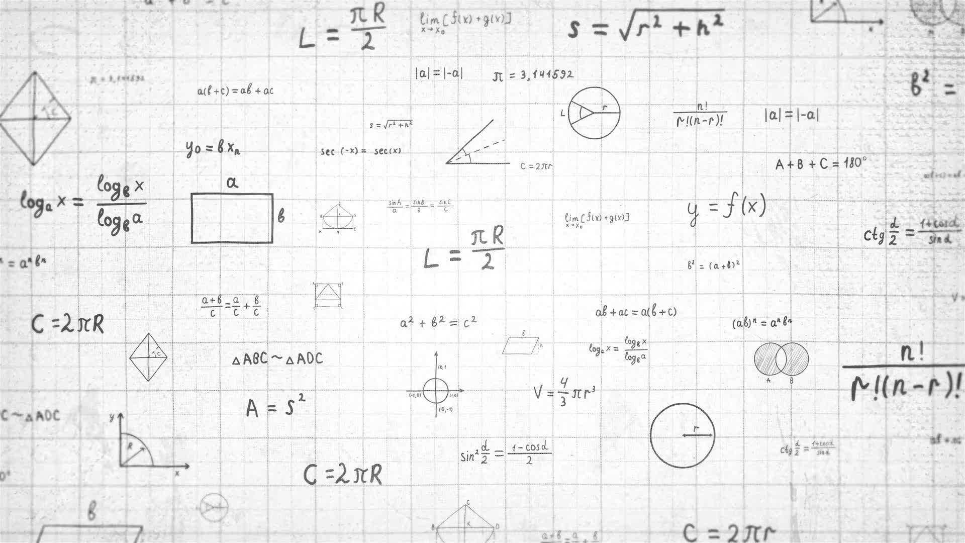 Floating Formulas White Scene