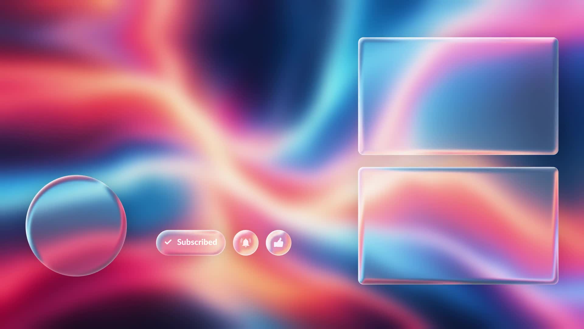 Flowing Neon Gradient Video End Screen Animation