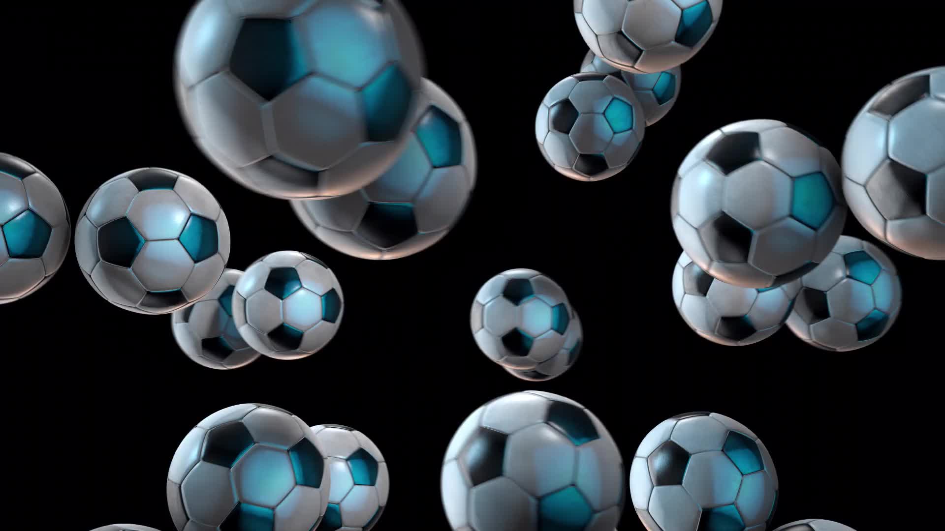 Flying Soccer Balls On Alpha