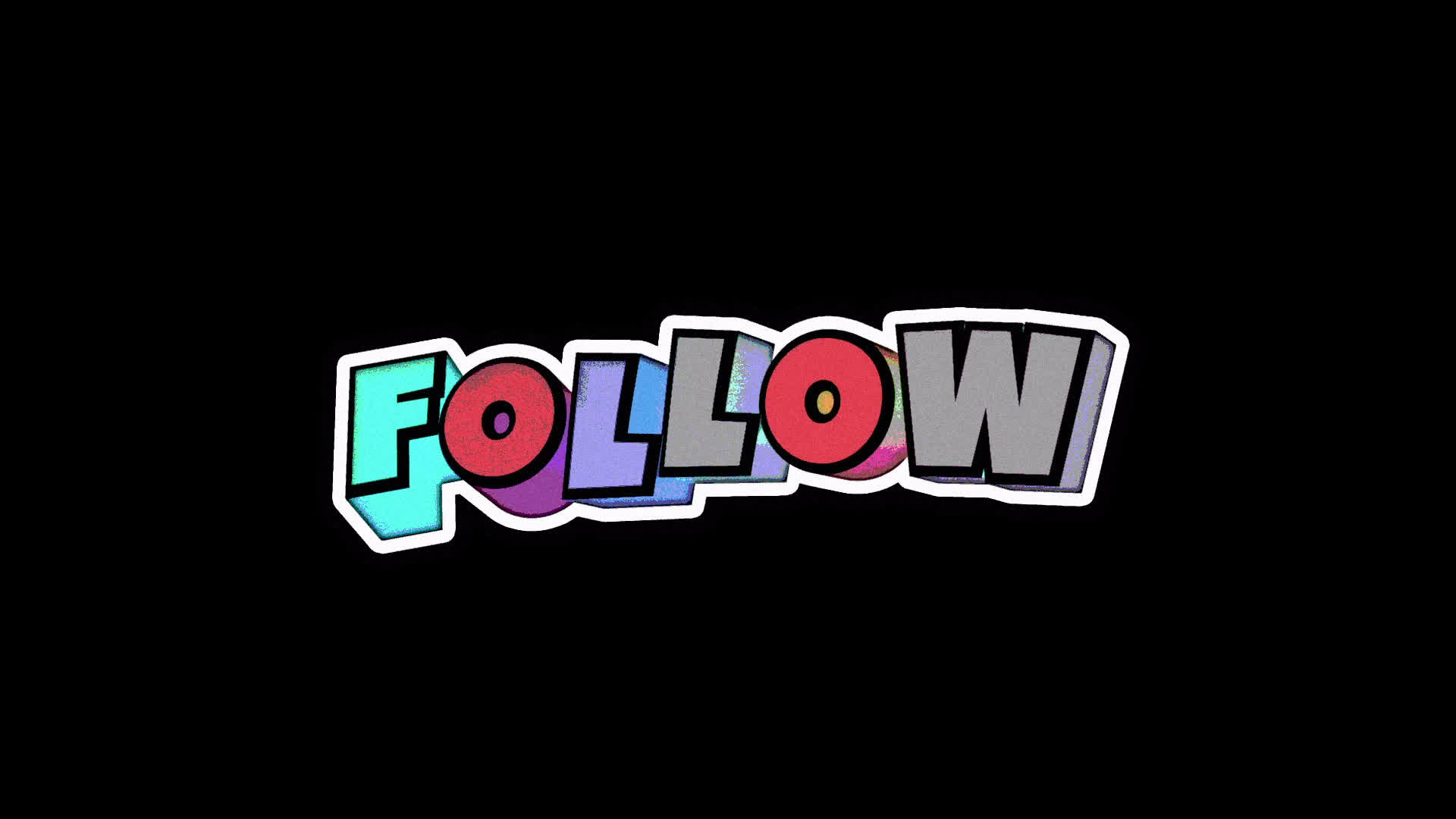 Follow Colorful Title on Alpha