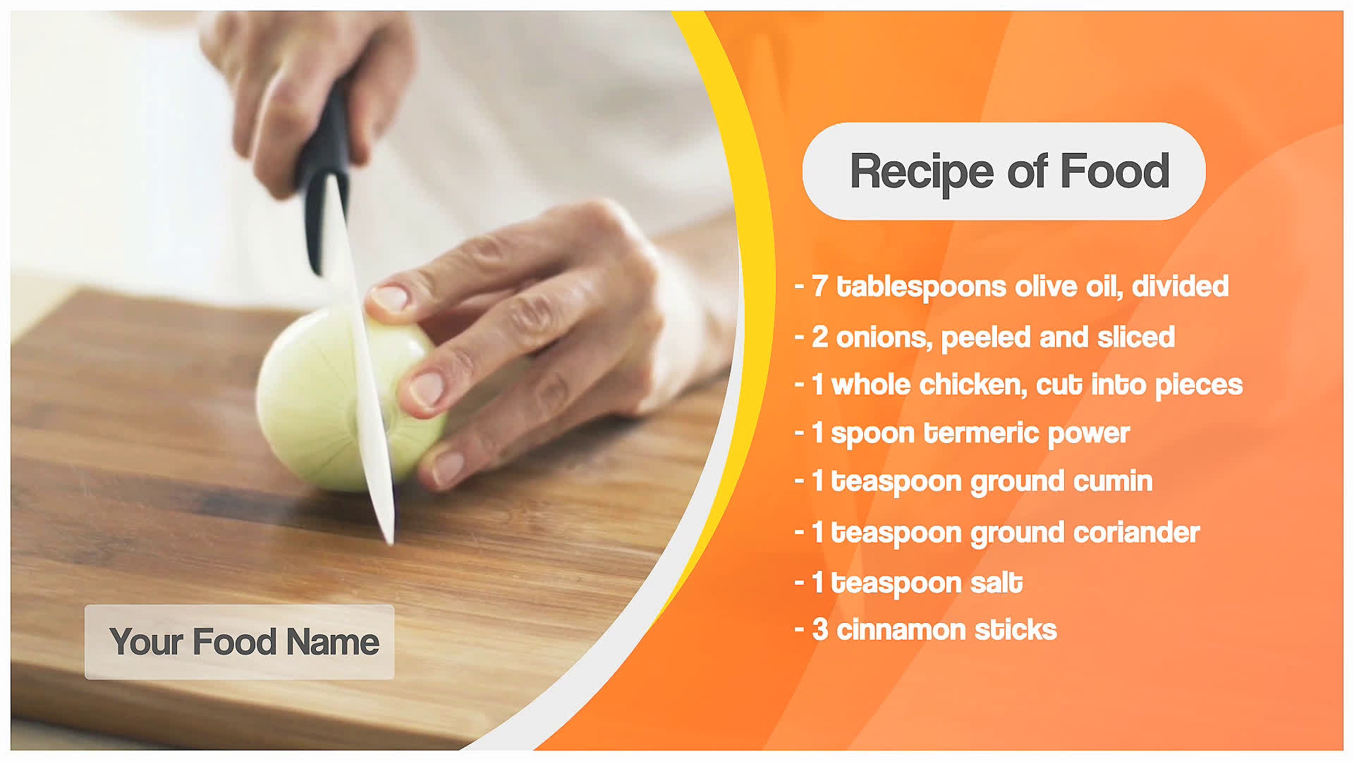 Food Recipe And Lower Third