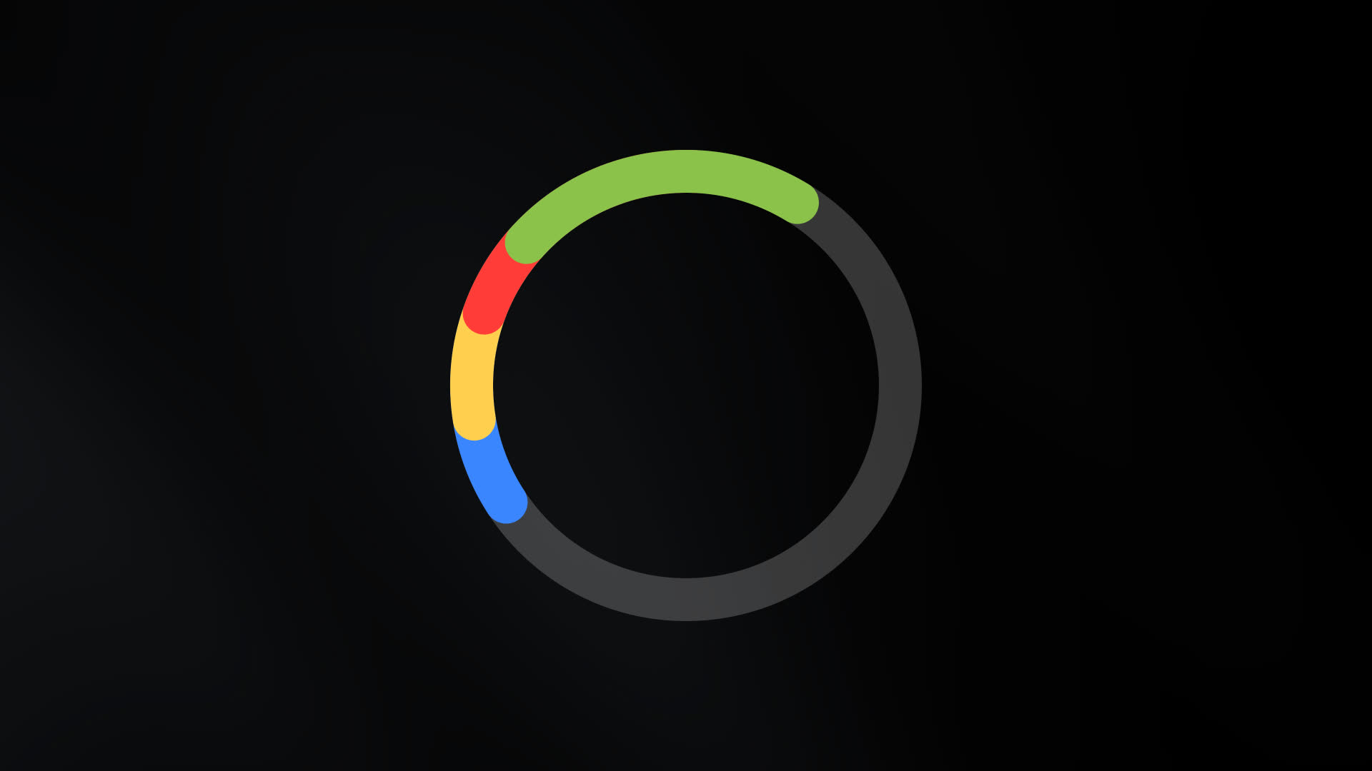 Four Color Segmented Circular Loading Animation