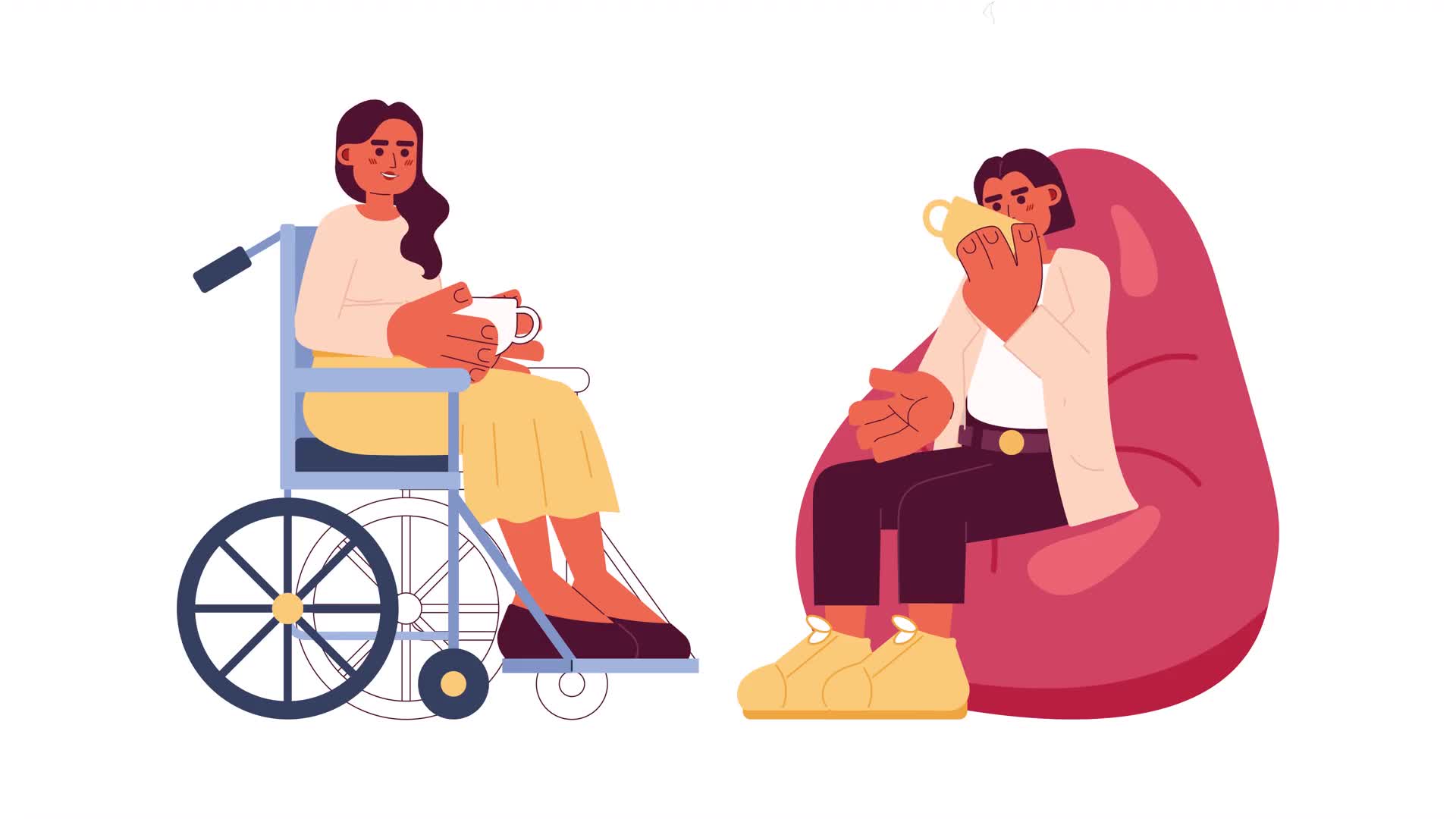 Friends Catch Up Over Coffee