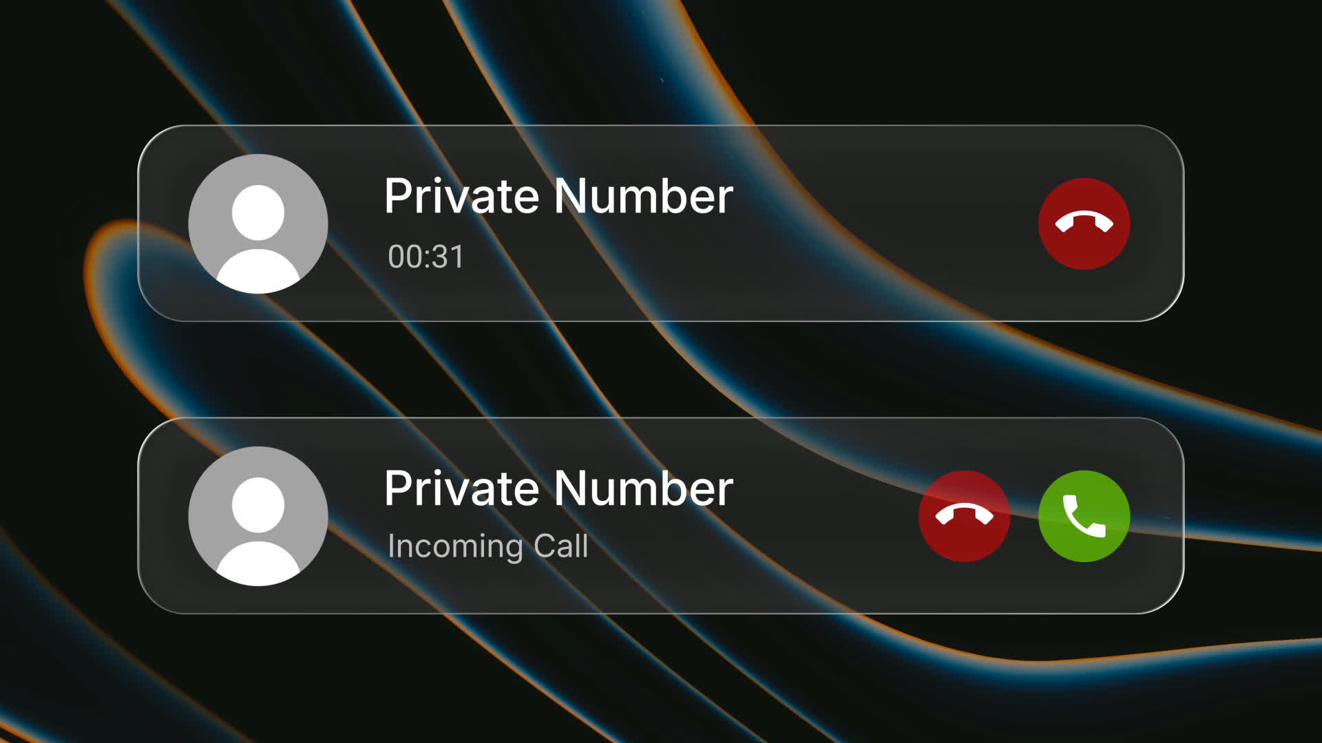 Frosted Glass Incoming Call Notification