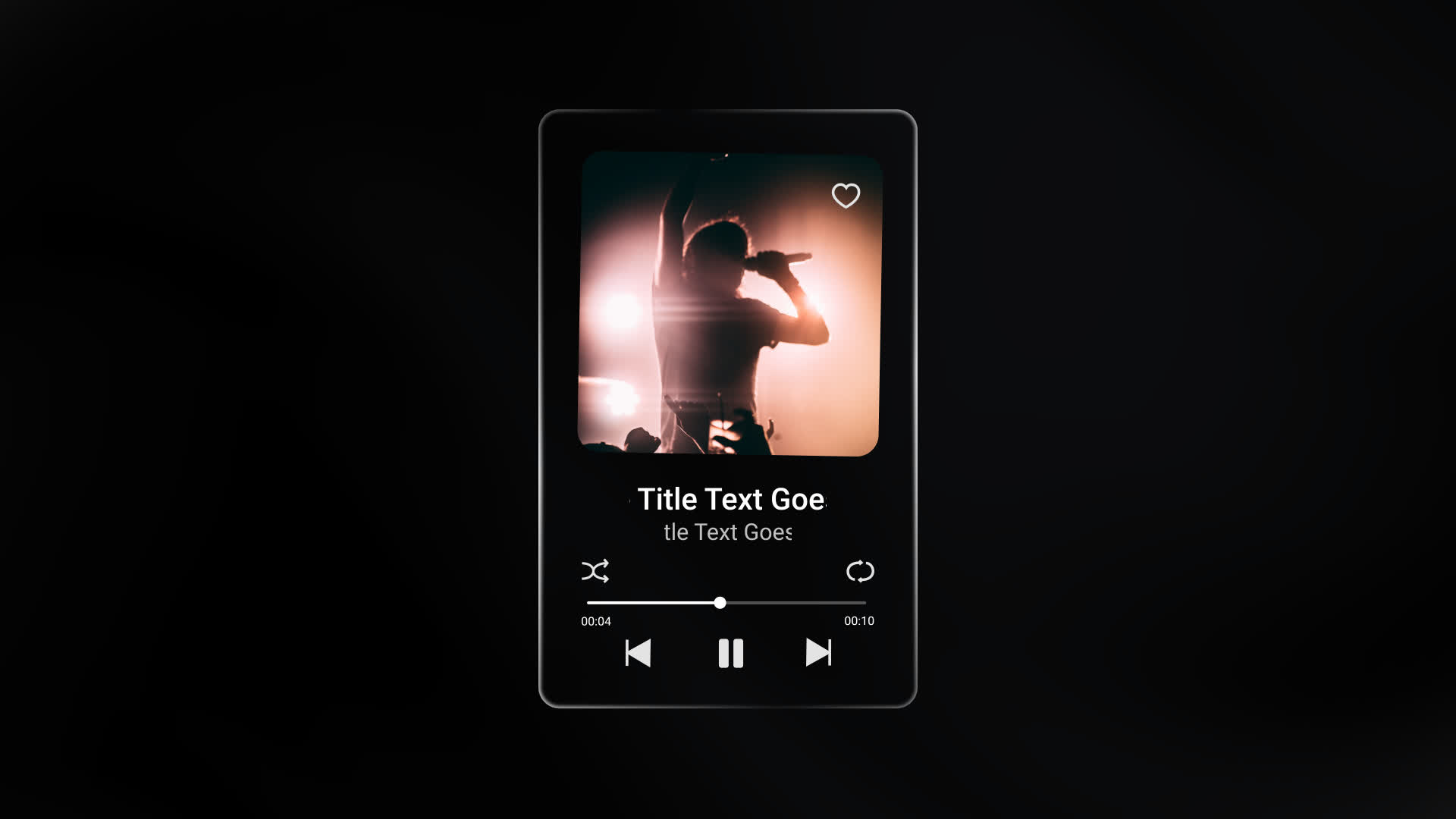 Frosted Glass Music Interface