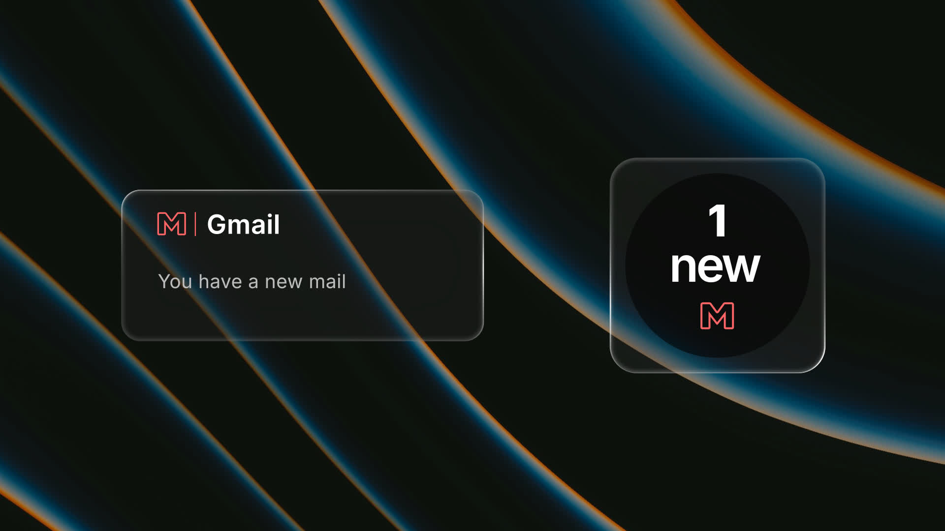 Frosted Glass New Mail Inbox Alert