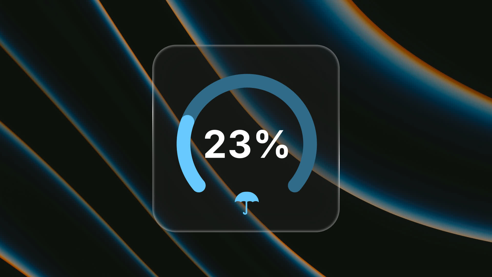Frosted Glass Rain Precipitation Widget