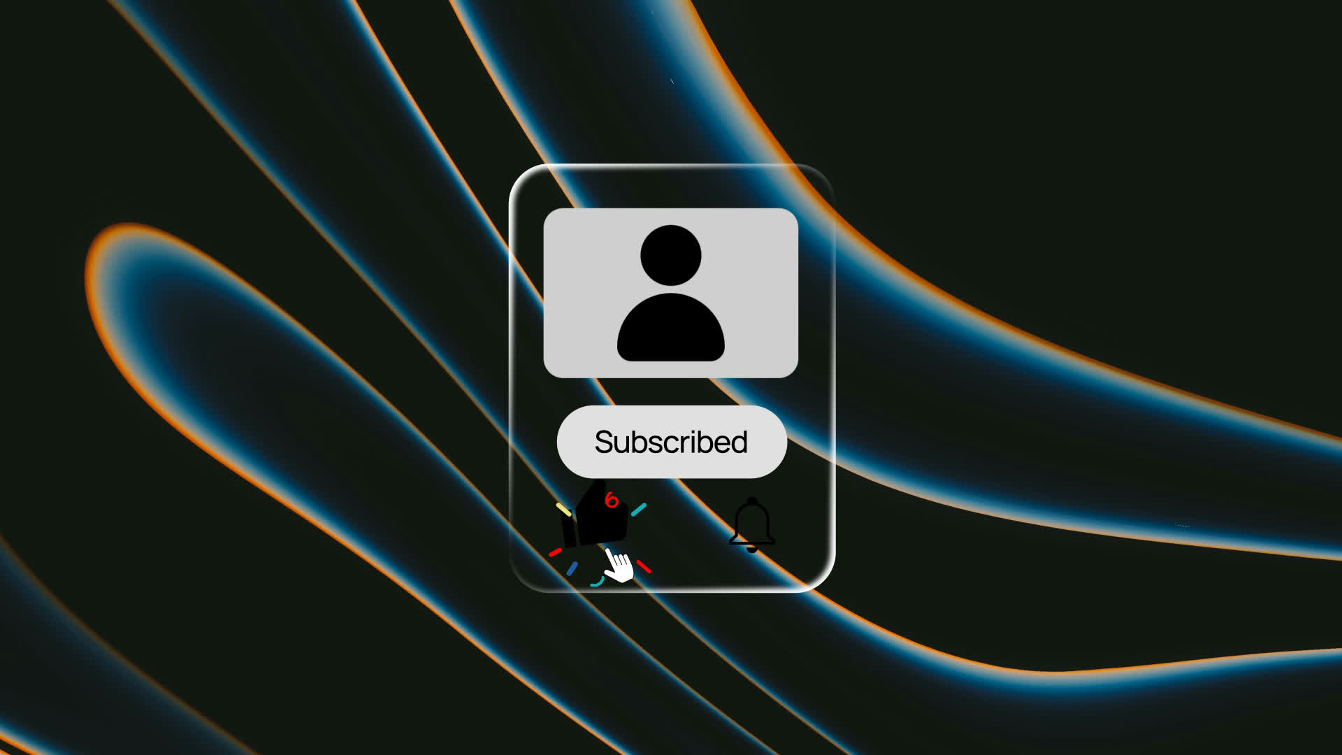 Frosted Glass Subscribe Notification Button