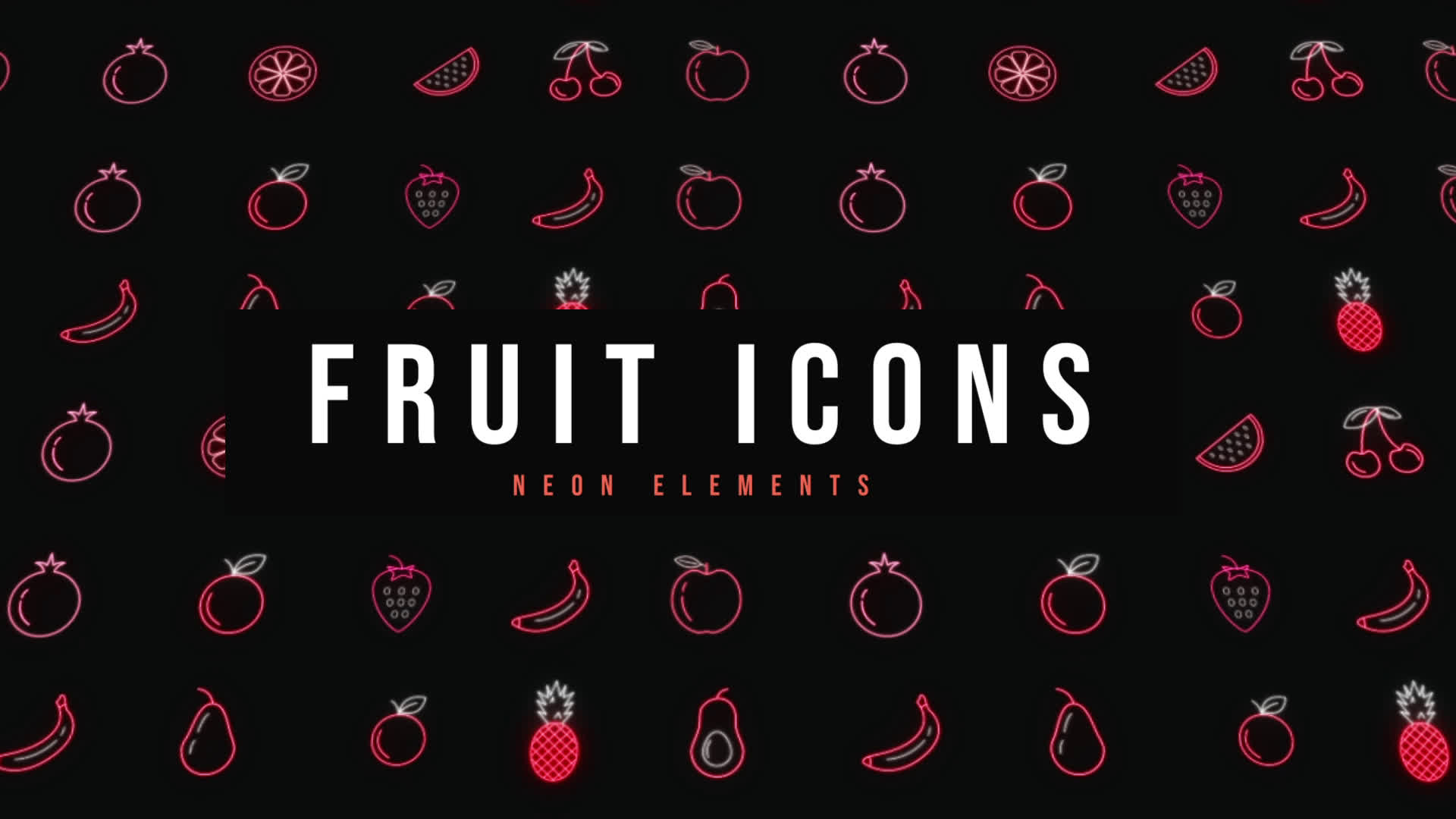 Fruit Neon Icons