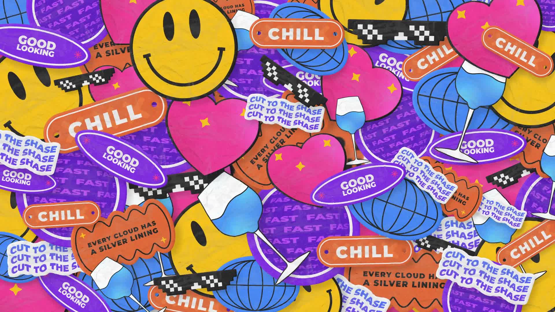 Fun Cartoon Stickers Loop