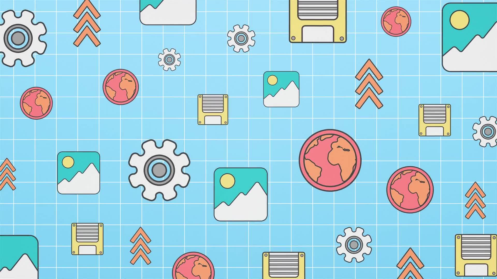 Fun Doodle Icons Background