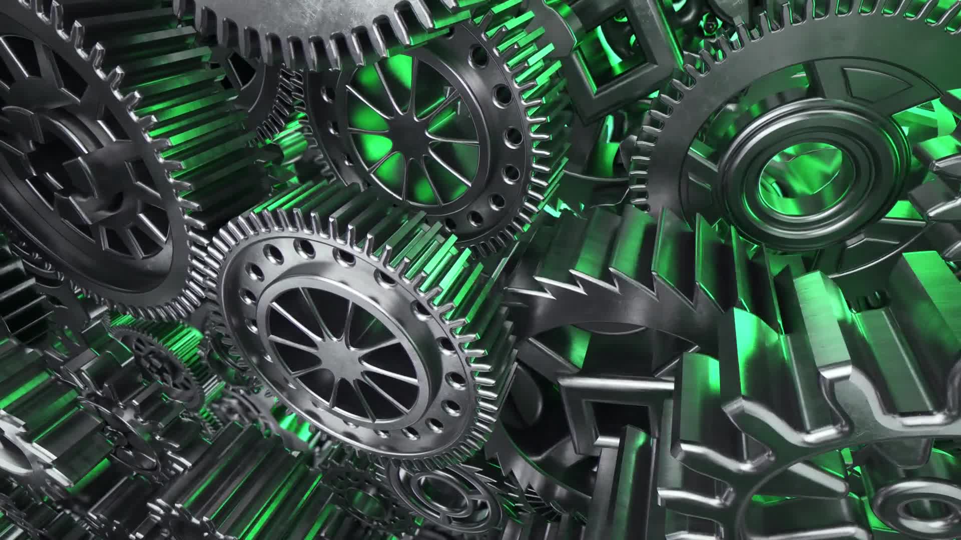 Futuristic Gear Mechanism Background