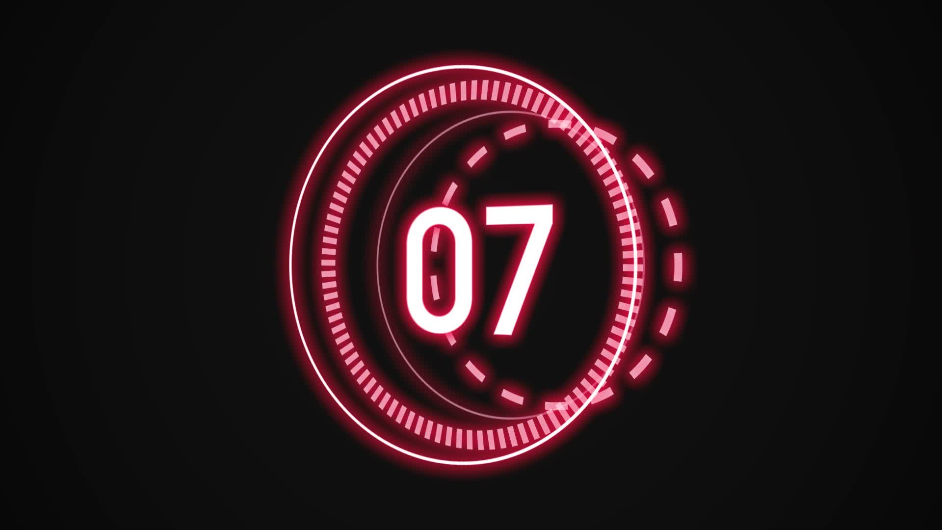 Futuristic Hud Circle Countdown