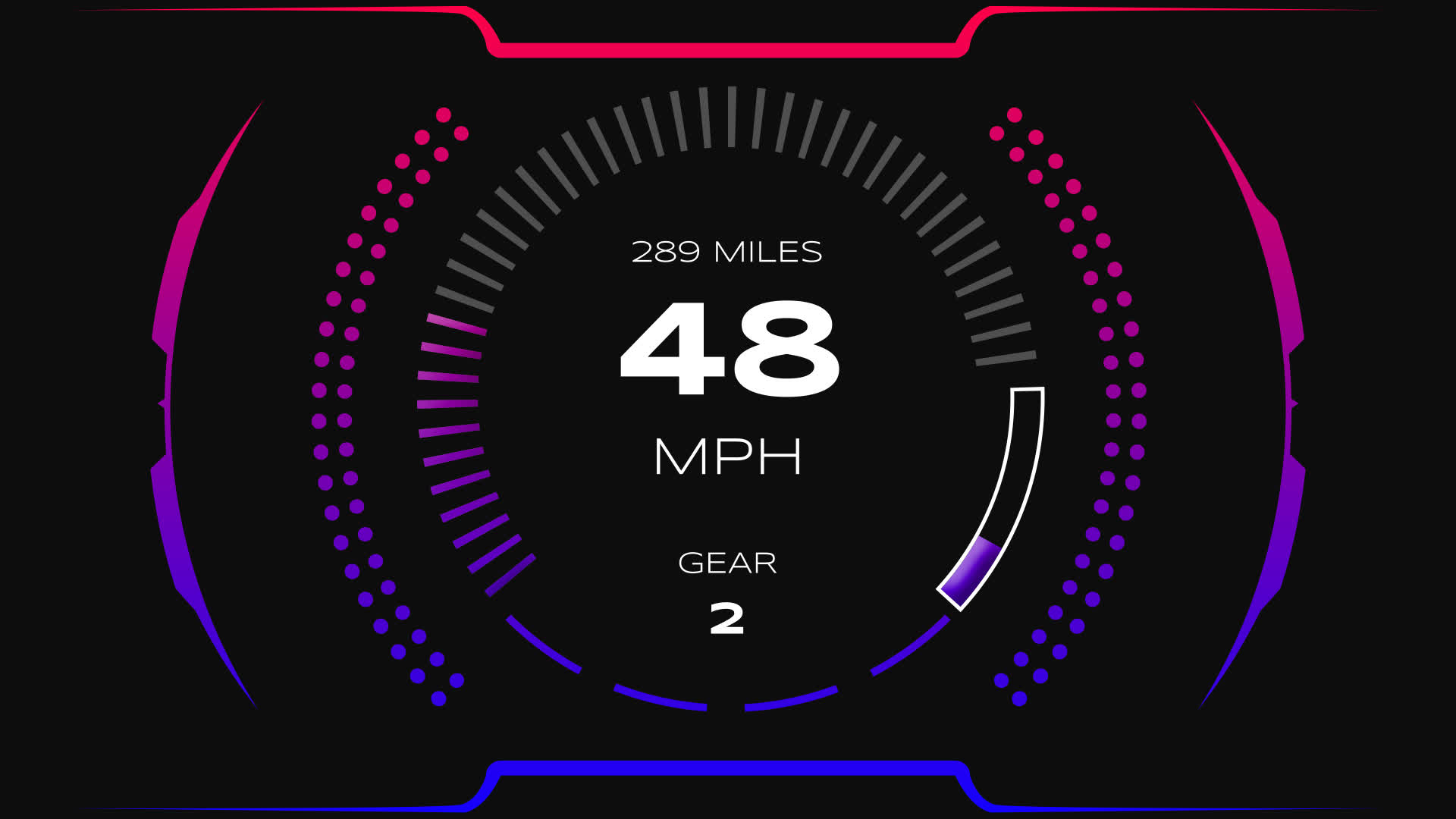 Futuristic Racing Bike Speedometer