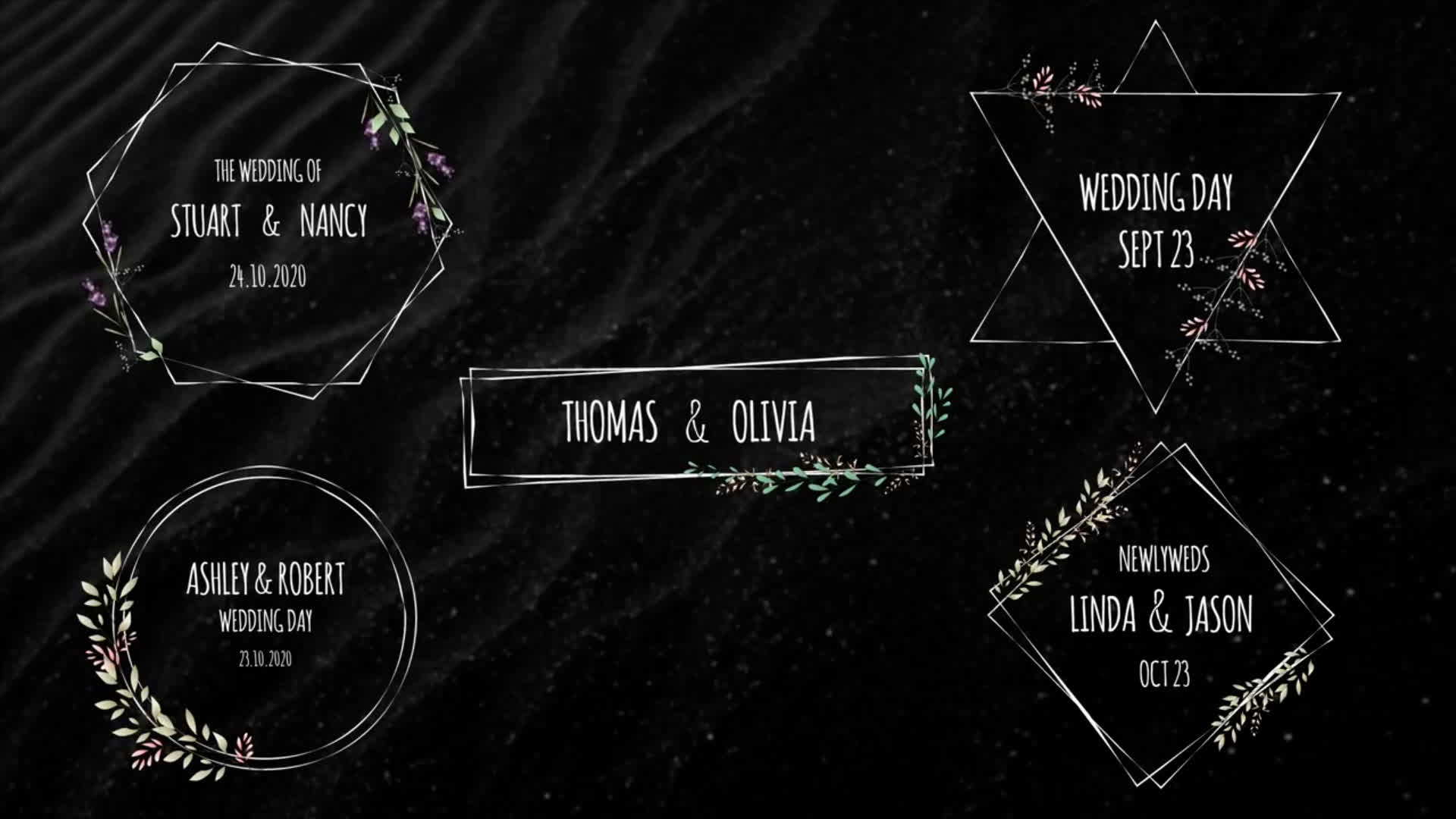 Geometric Wedding Titles