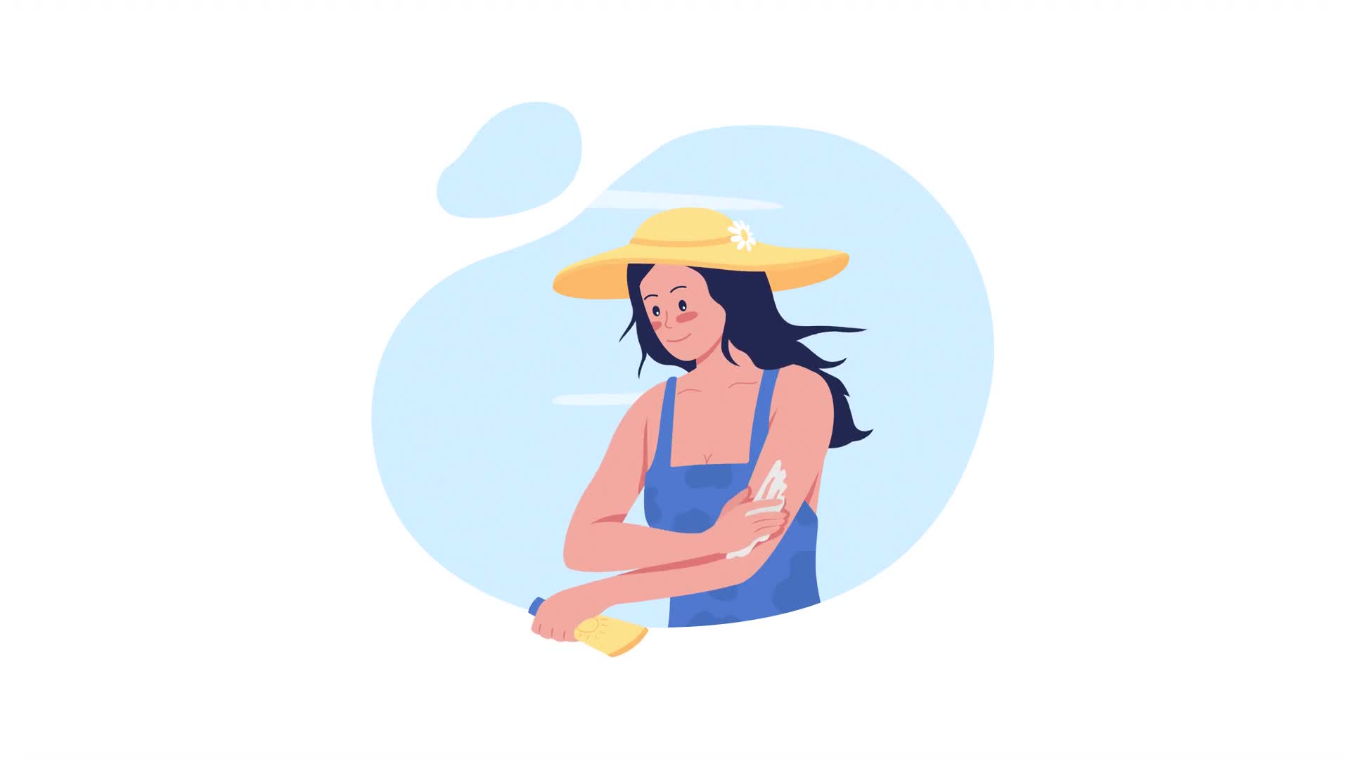 Girl Protecting Skin From Sun