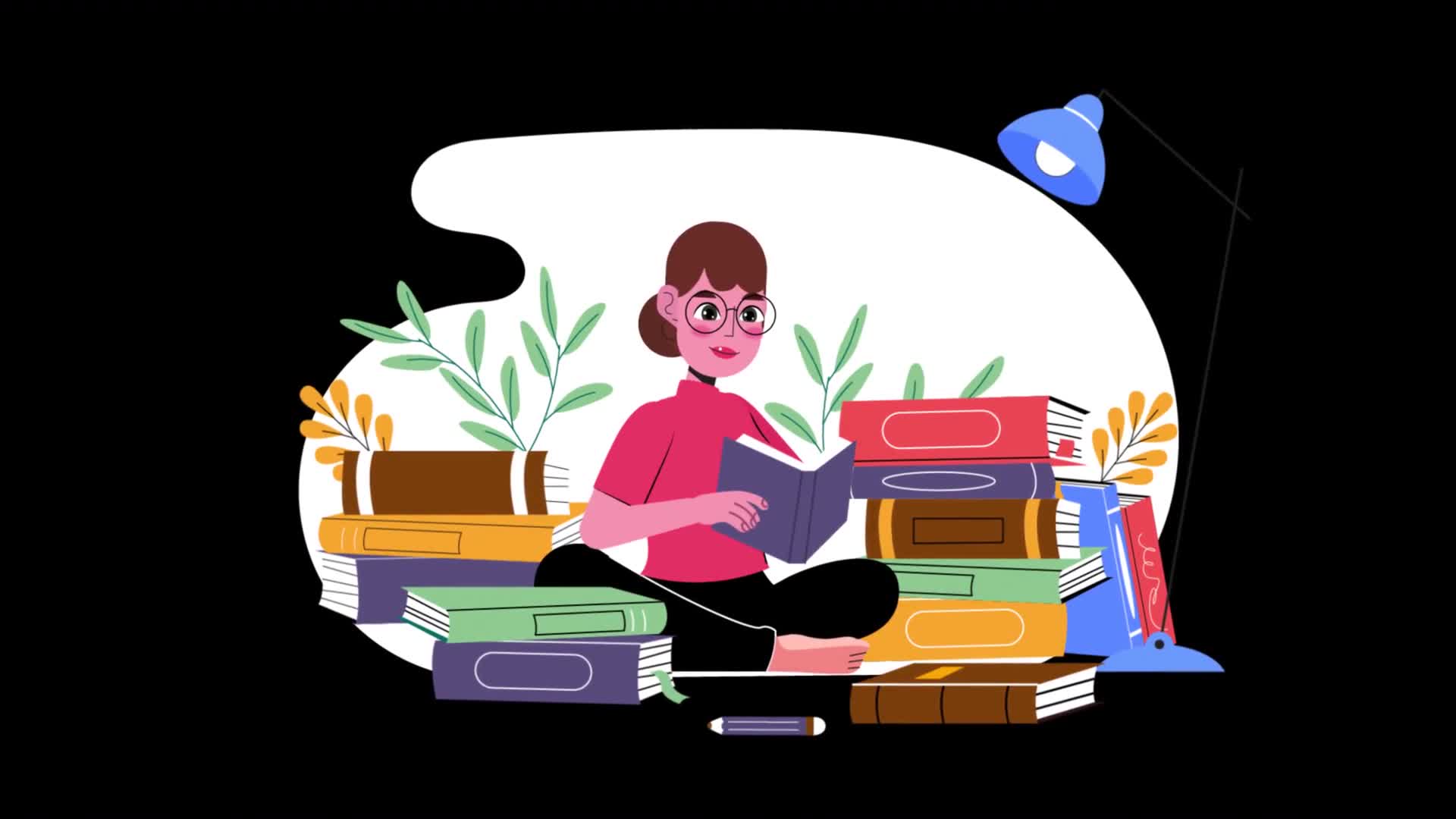 Girl Reading A Book On Alpha