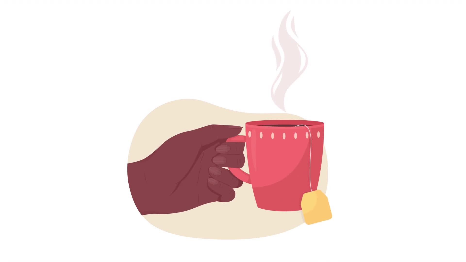 Giving Mug With Tea Bag