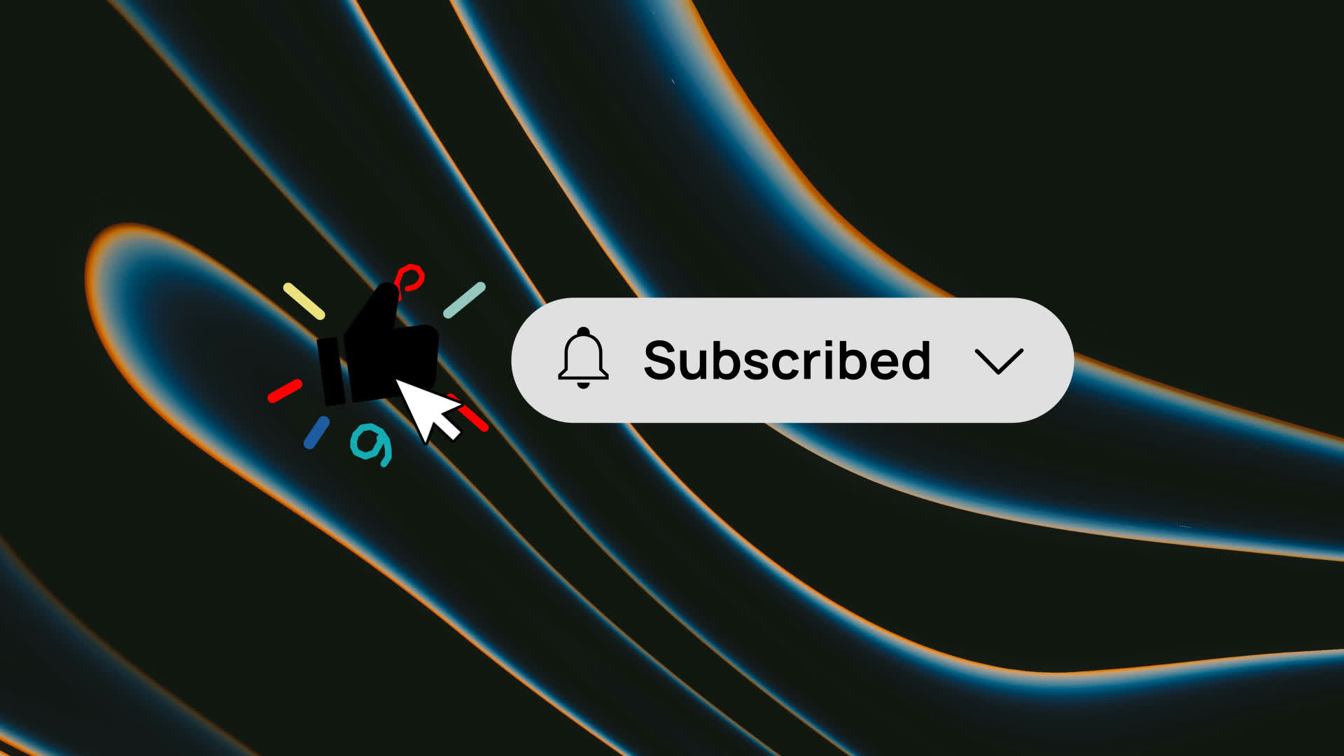 Glass Effect Click Burst Subscribed Button Overlay