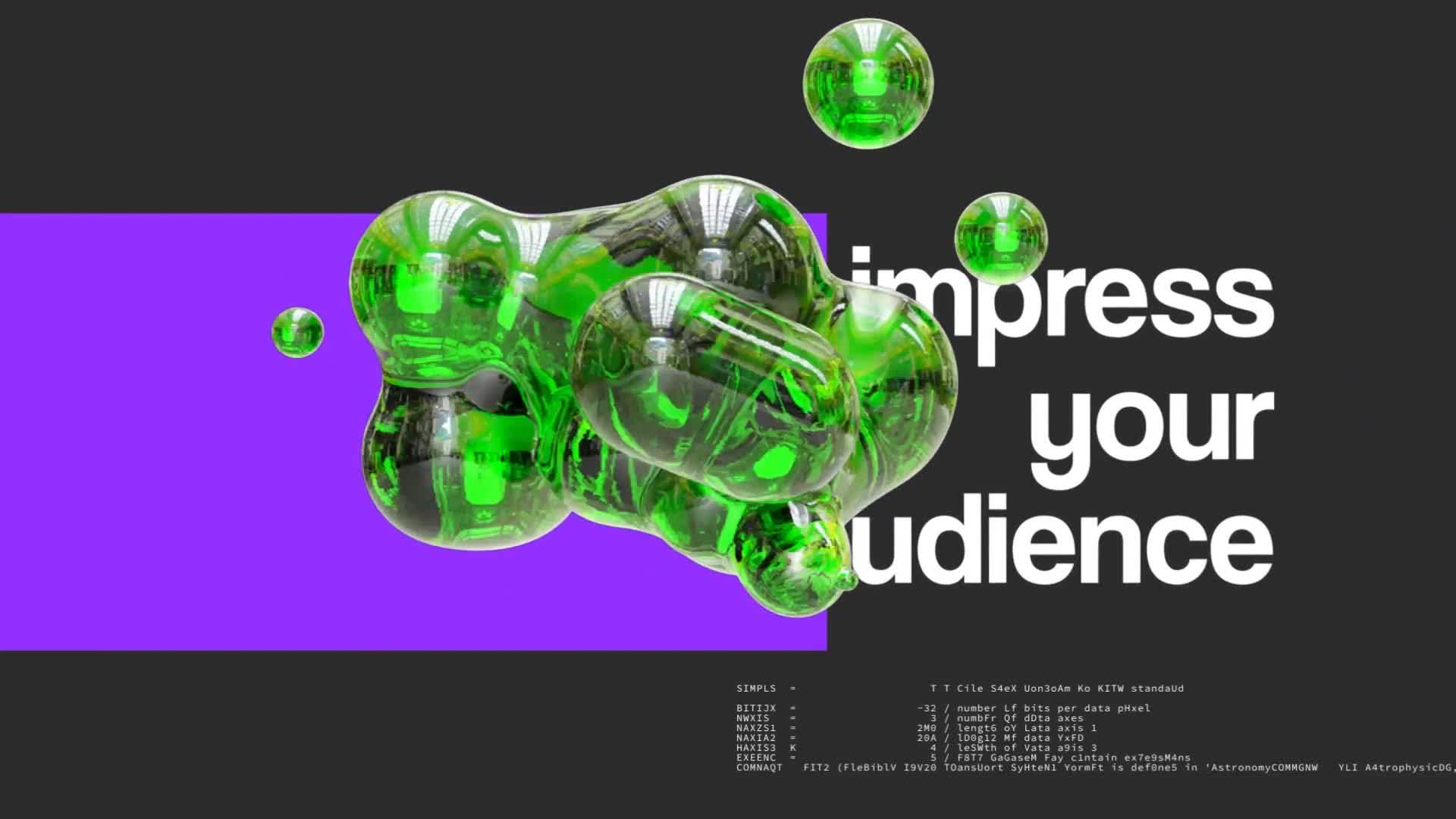 Glass Render Typographic Opener