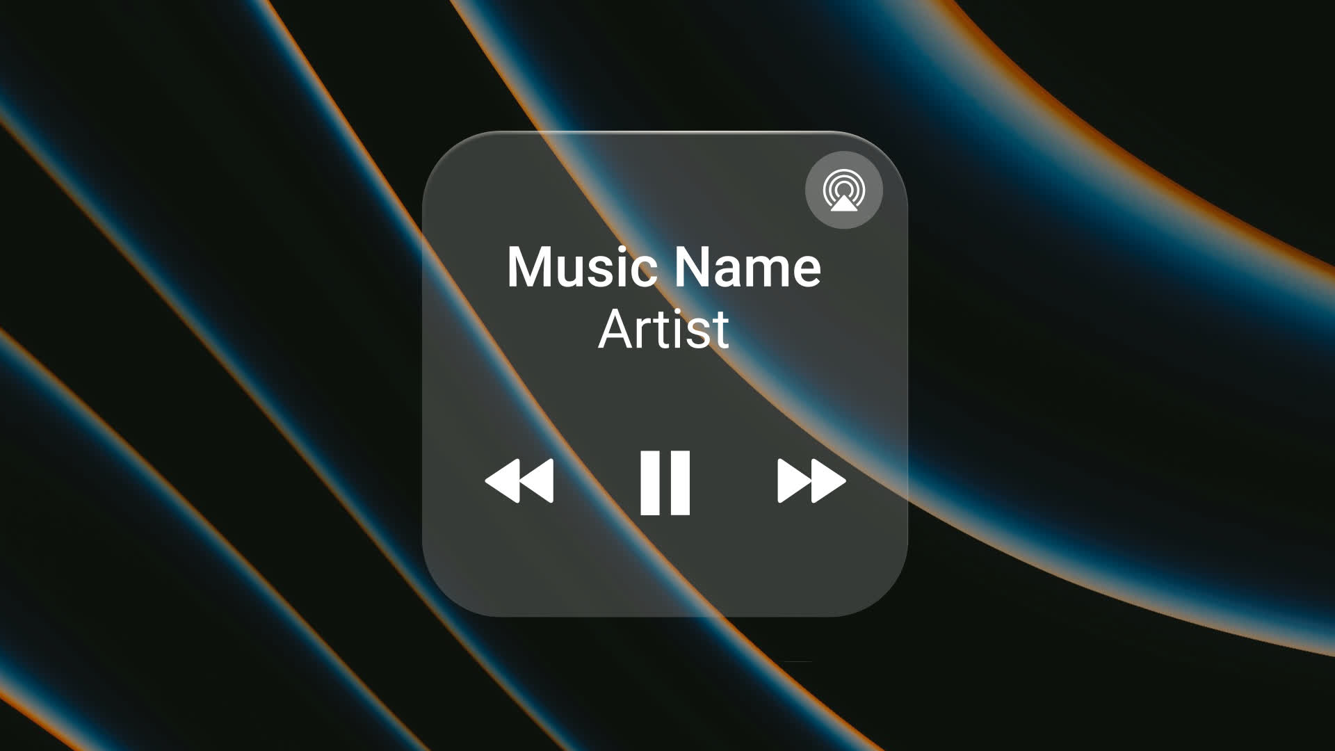 Glassmorphism Music Player UI Widget
