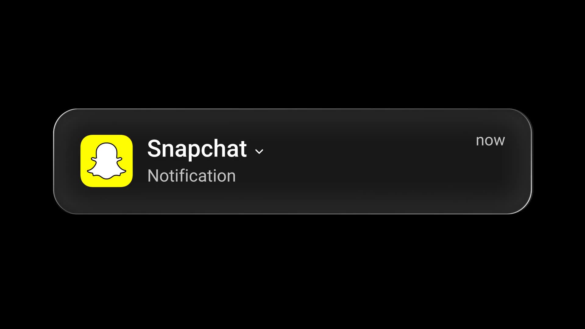 Glassmorphism Snapchat Notification