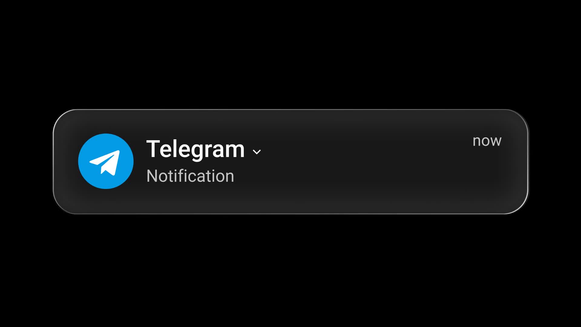 Glassmorphism Telegram Notification