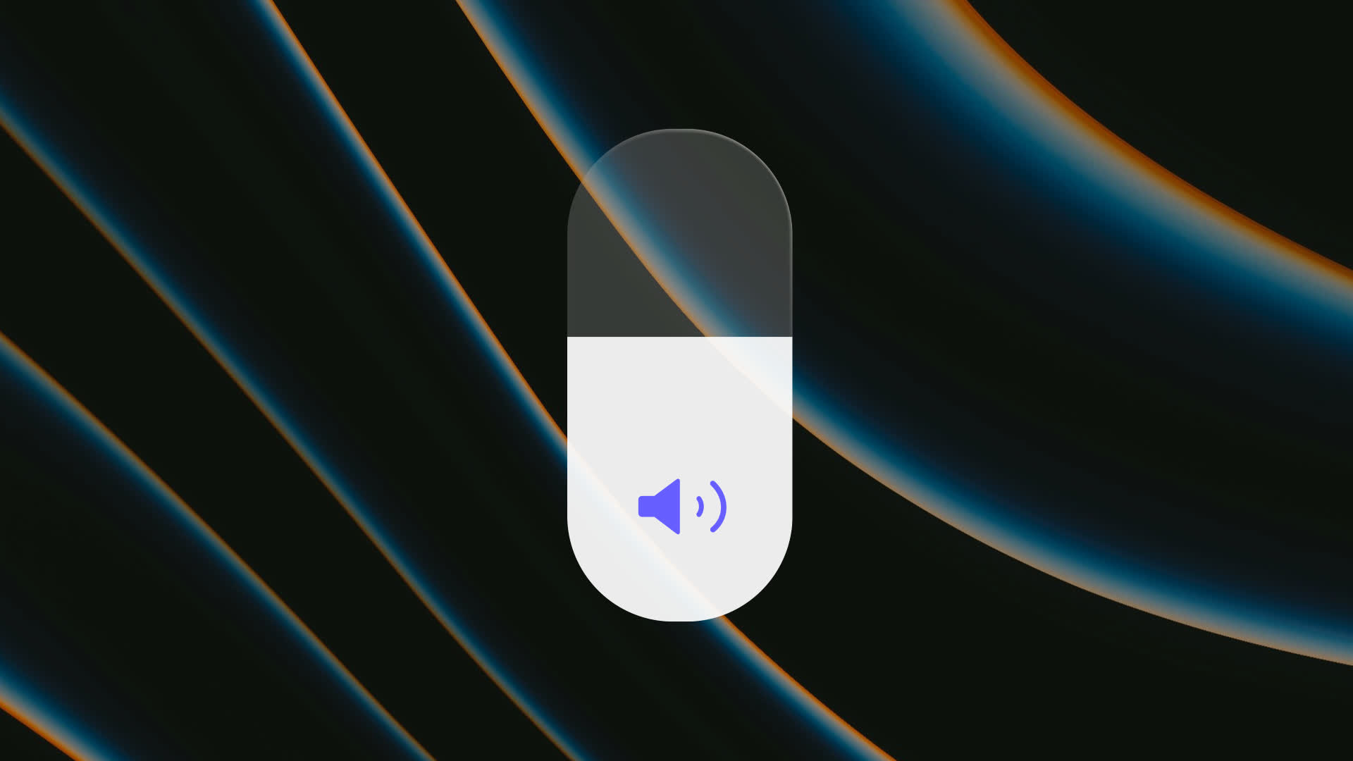 Glassmorphism Volume Slider UI Widget