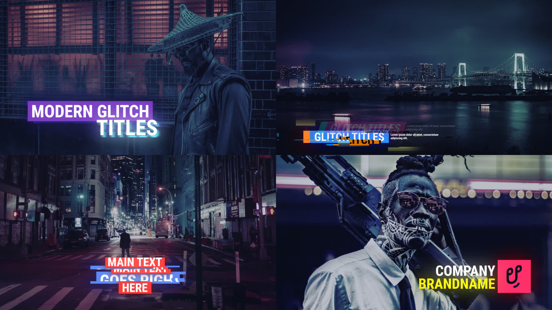 Multi Glitch Lower Thirds