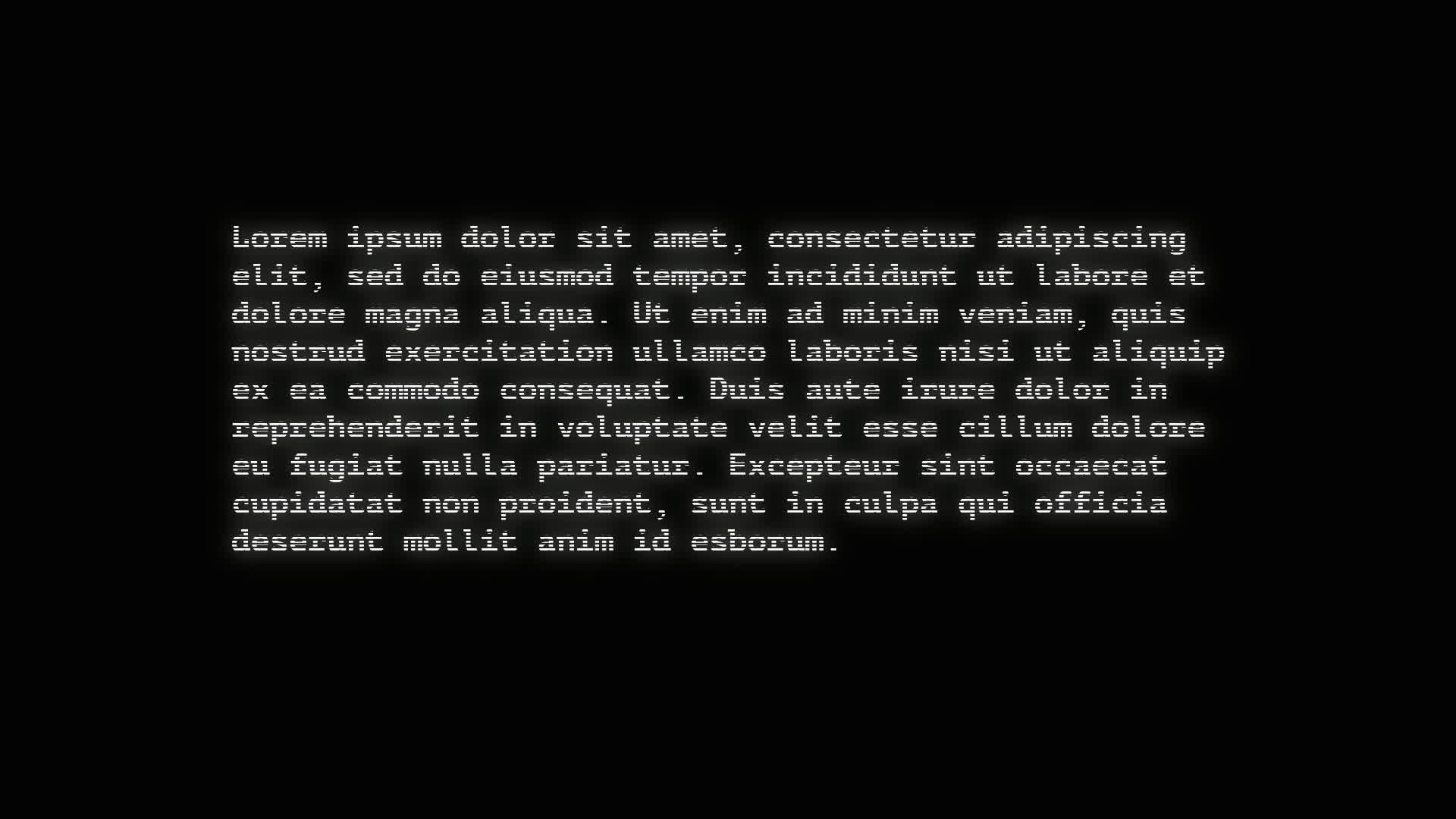 Glitch Paragraph Preset