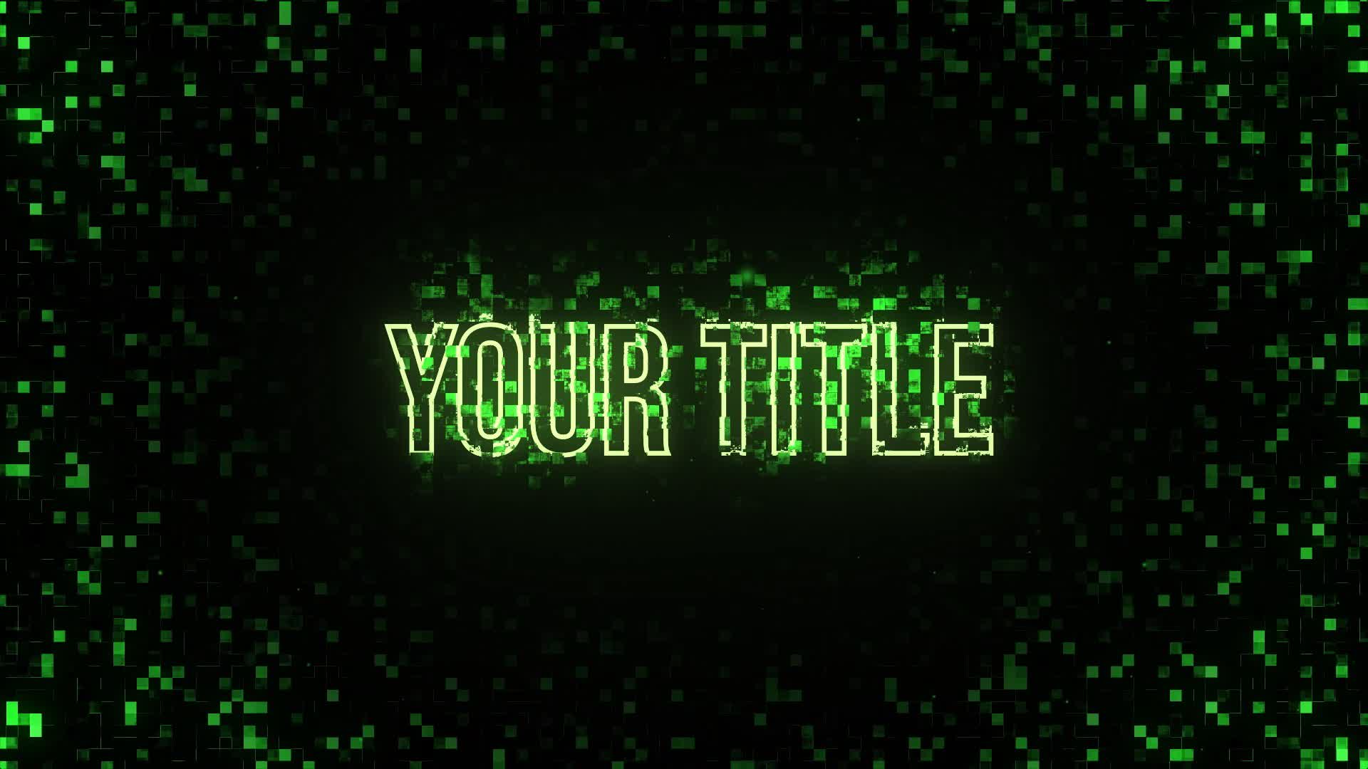 Glitch Particle Text Title