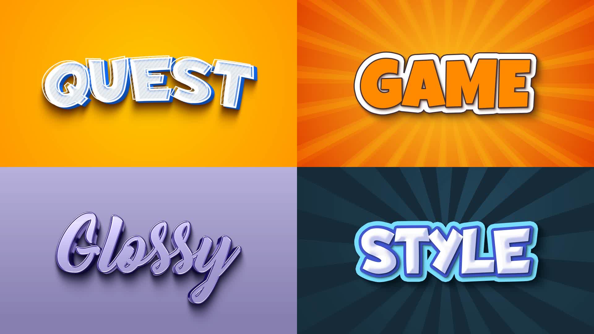 Glossy Cartoon Text Styles