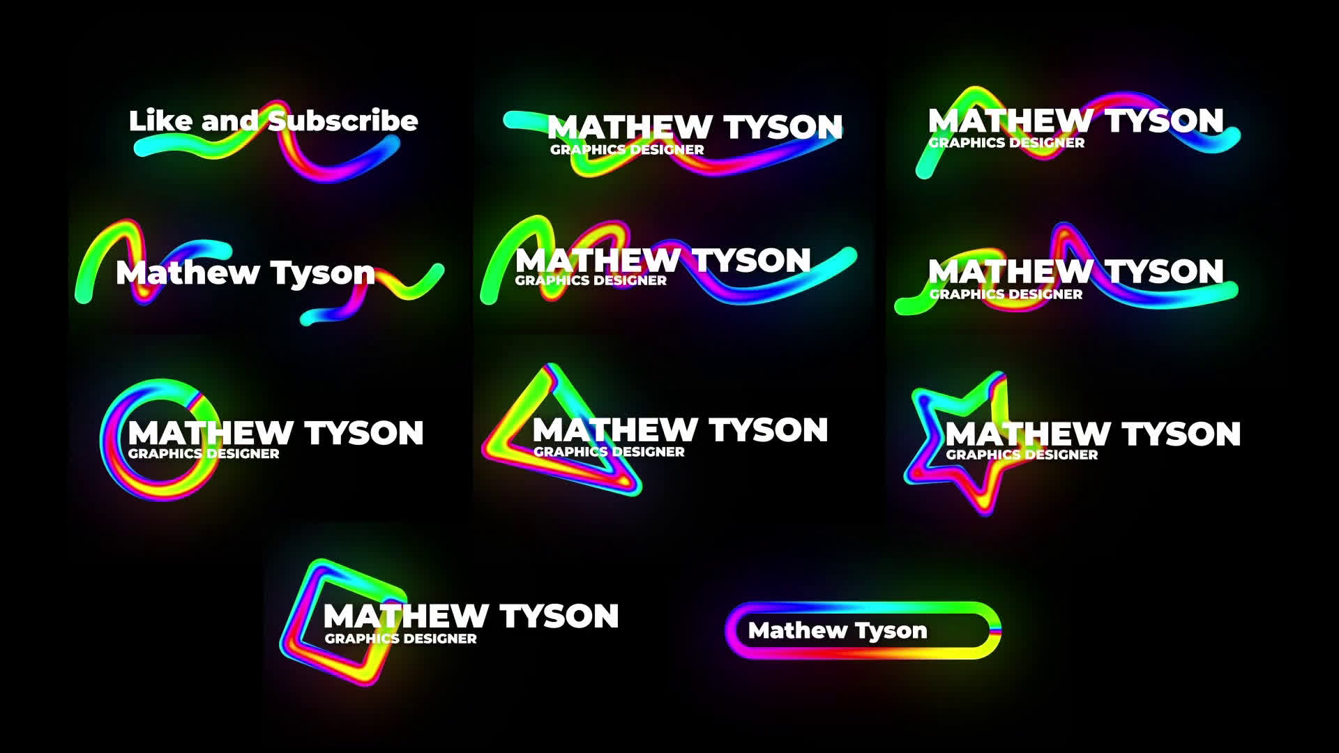Glowing Lines Lower Thirds
