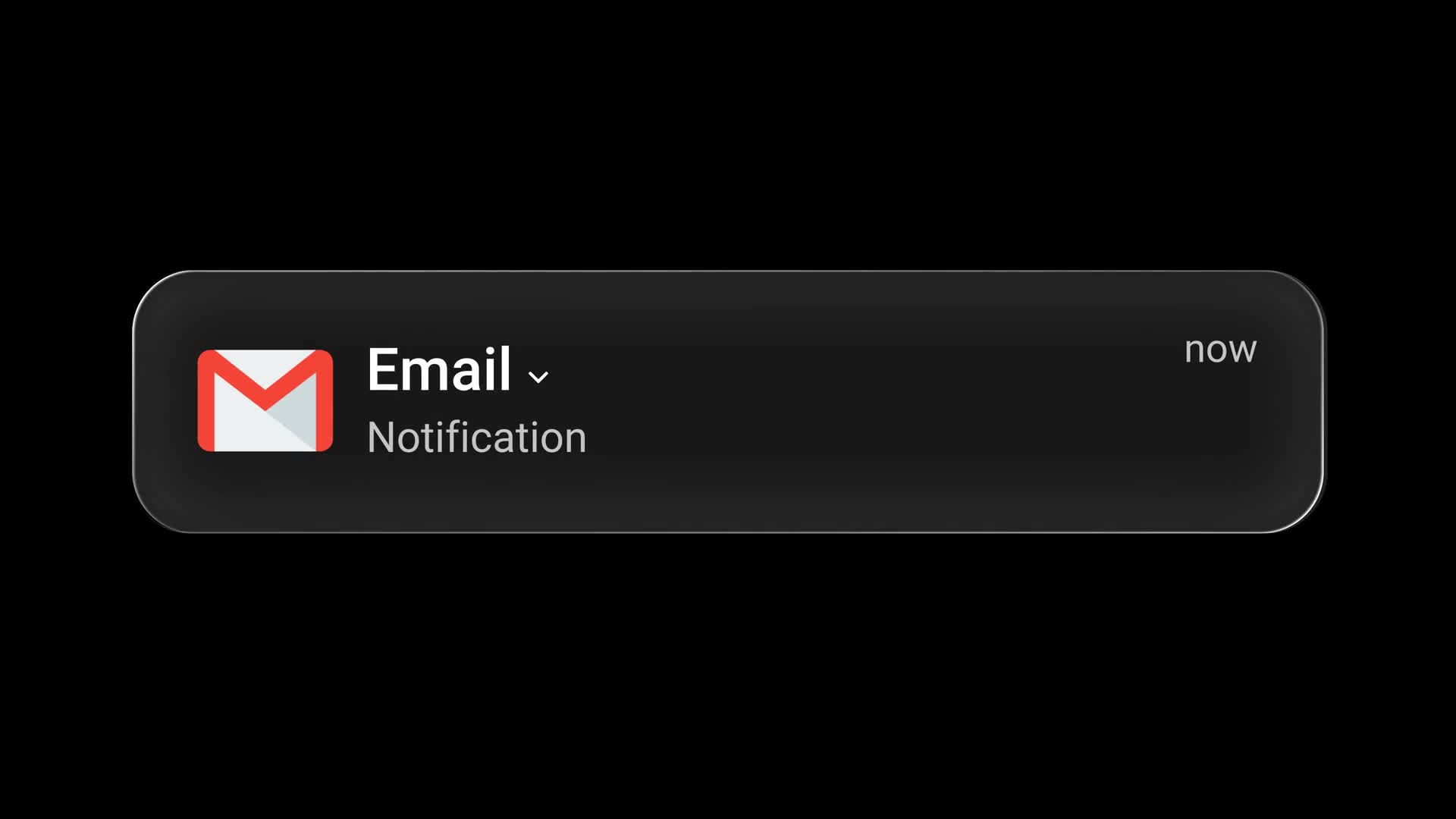Gmail Glassmorphism Notification