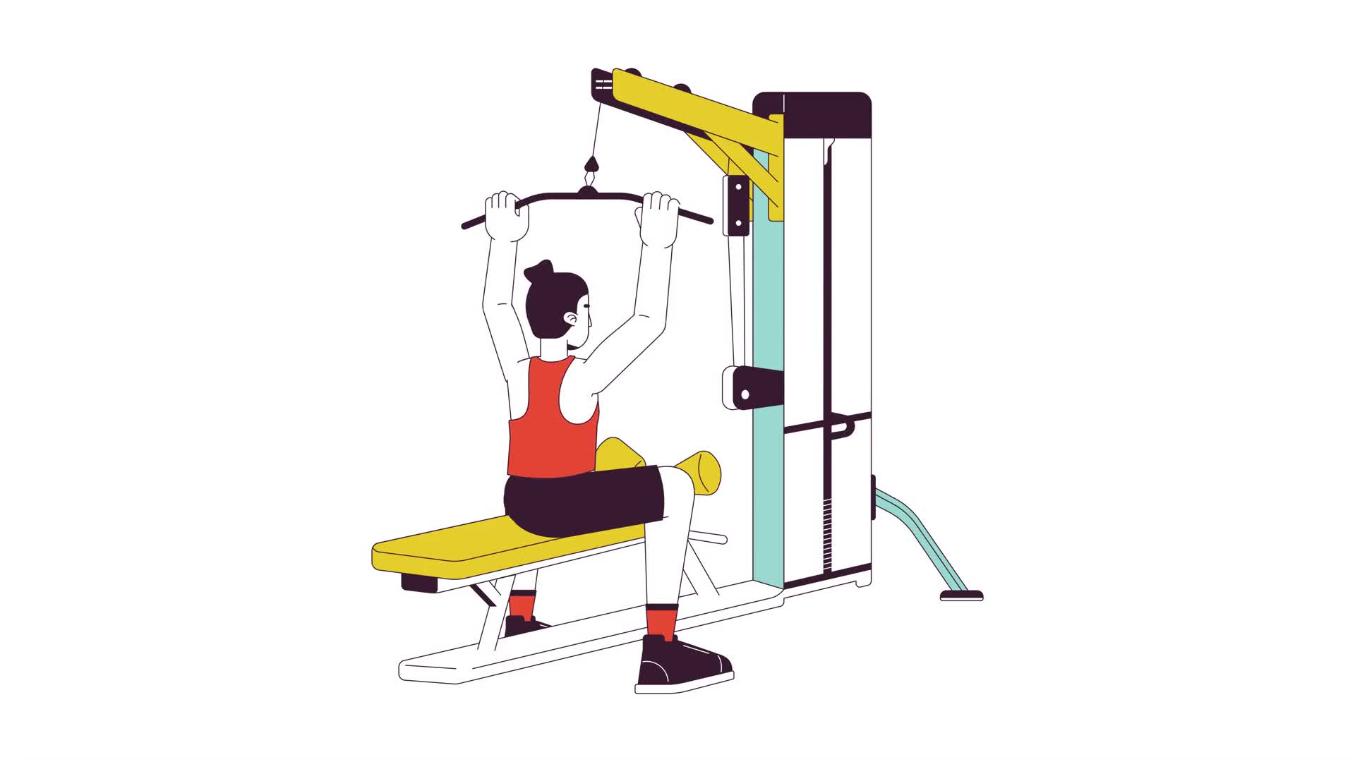 Going To The Gym Character On Alpha