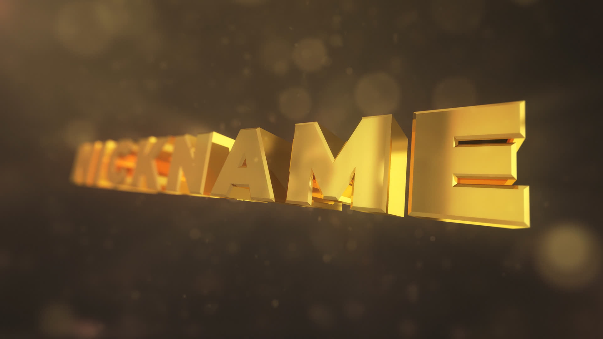 Gold 3D Title Intro