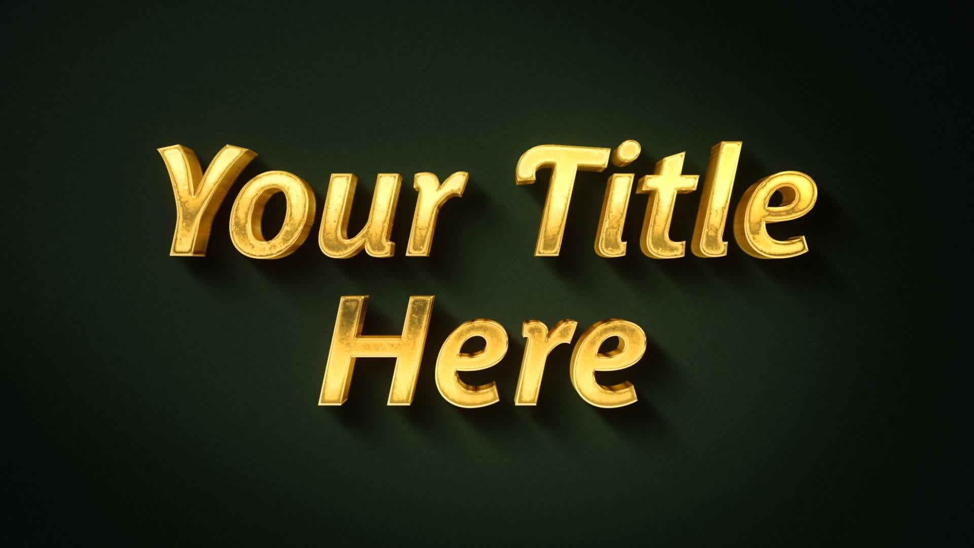 Gold Reflective Text Title