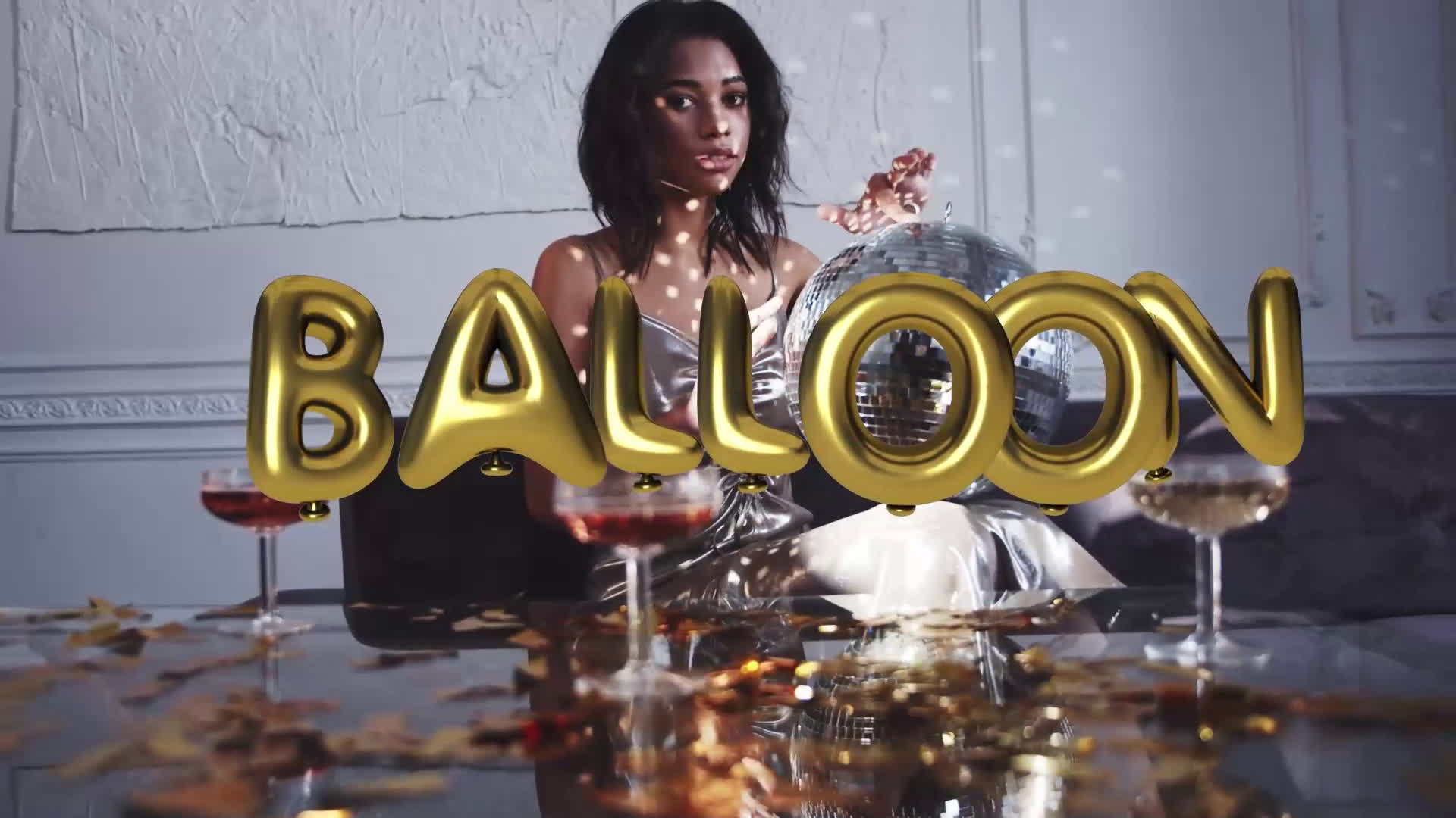 Golden Balloon Letters