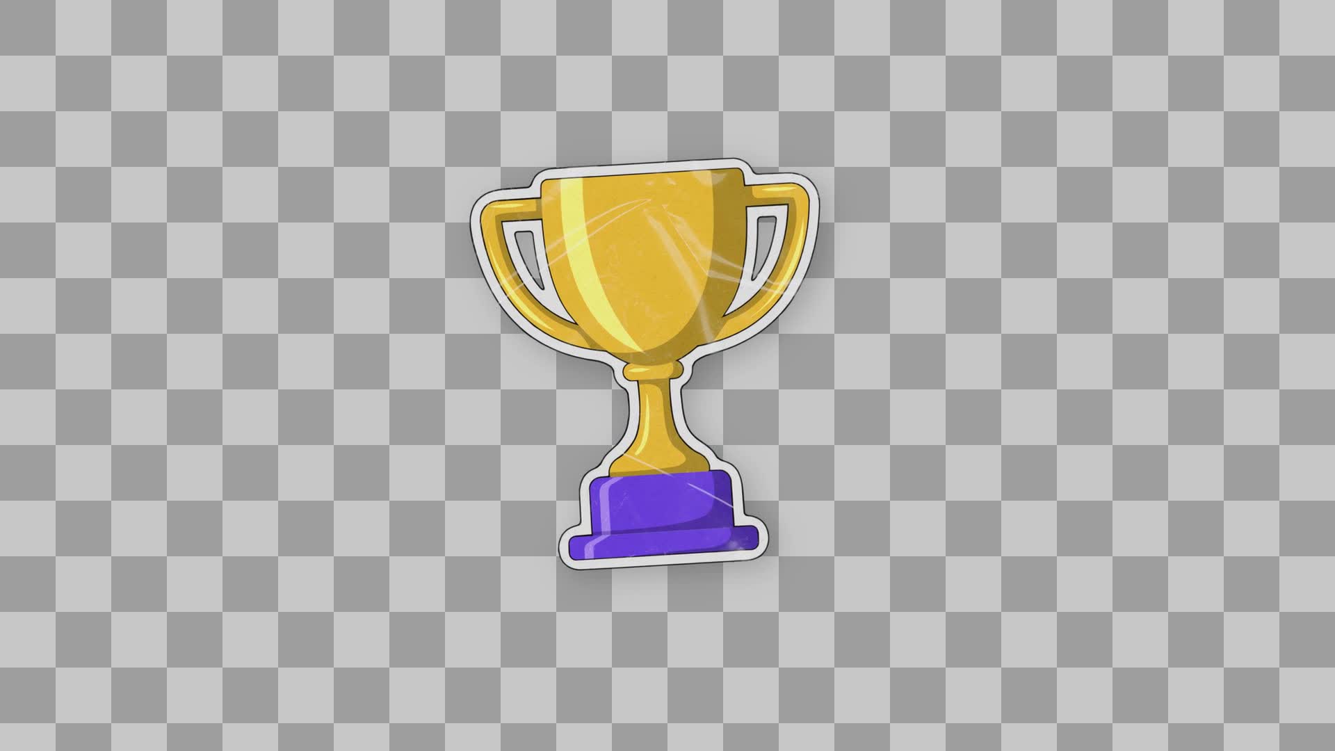 Golden Champion Trophy Sticker